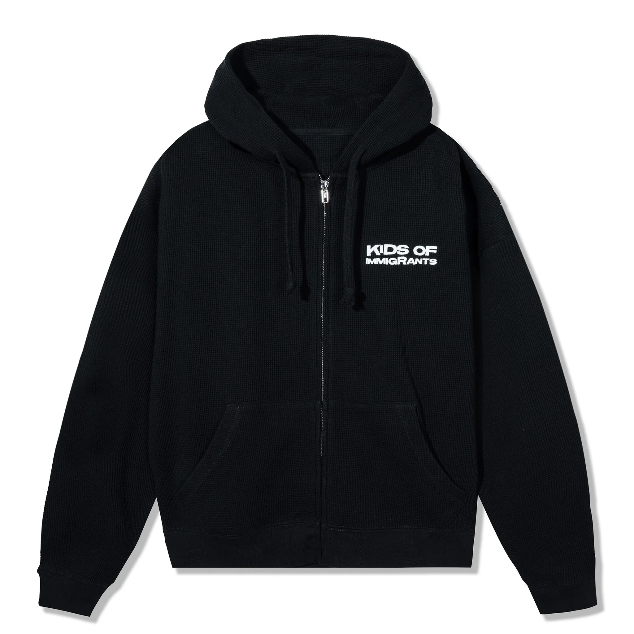 Kids of Immigrants Built To Last 2.0 Thermal Hoodie (Black) - Image 2