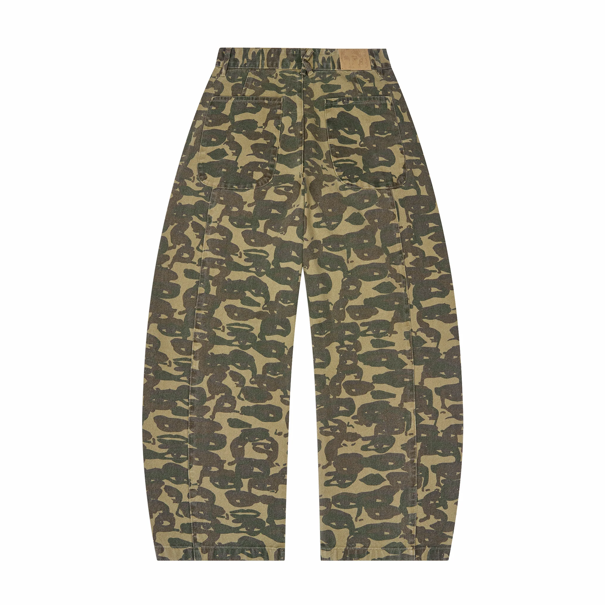 Kidsuper Face Camo Wide Leg Jean (Dark Green) - Image 2