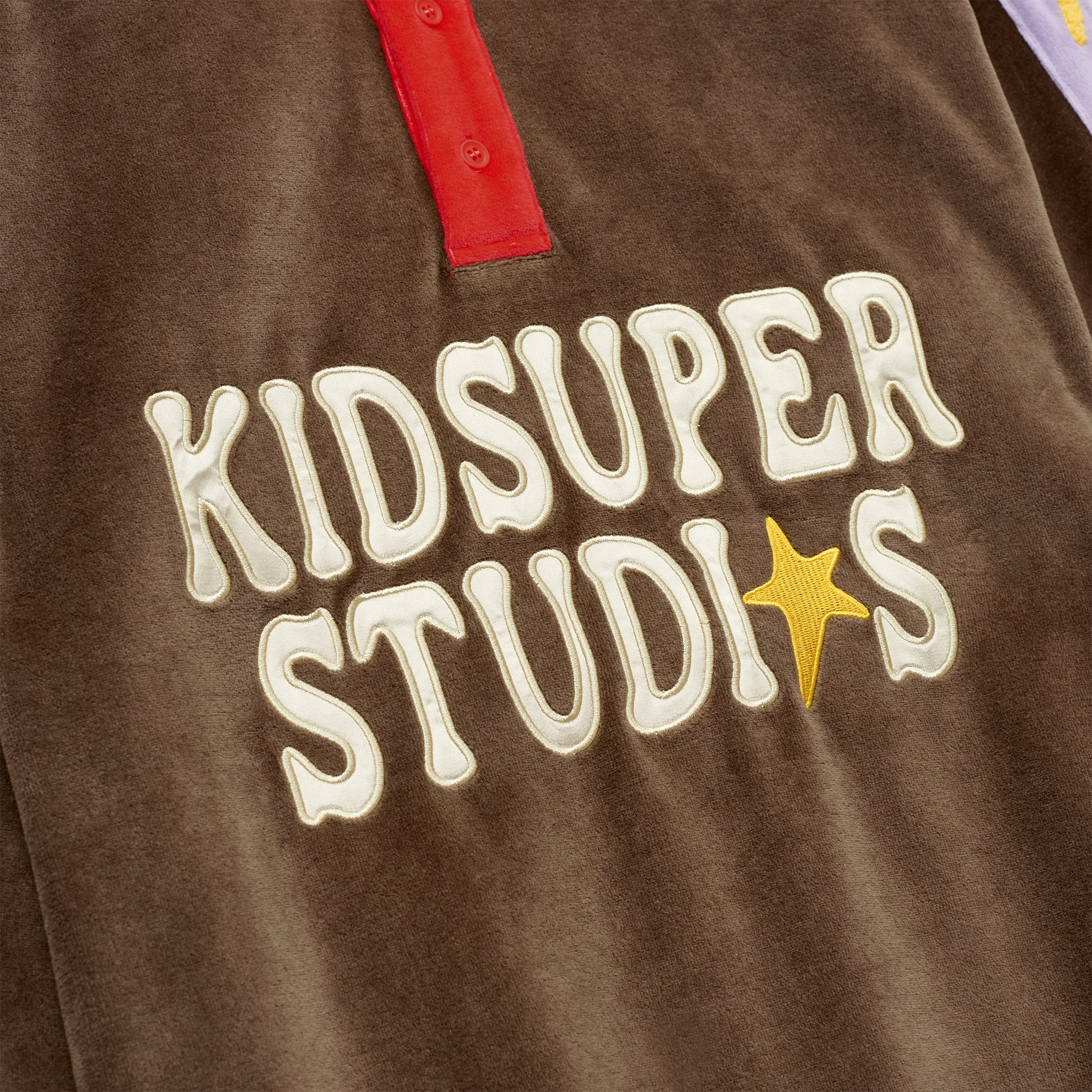 Kidsuper Face Velour Stars Rugby (Brown) - Image 3