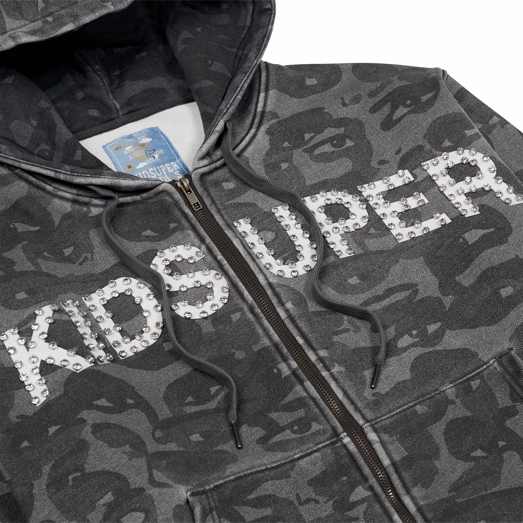 Kidsuper Stars Face Camo Hoodie (Black) - Image 3