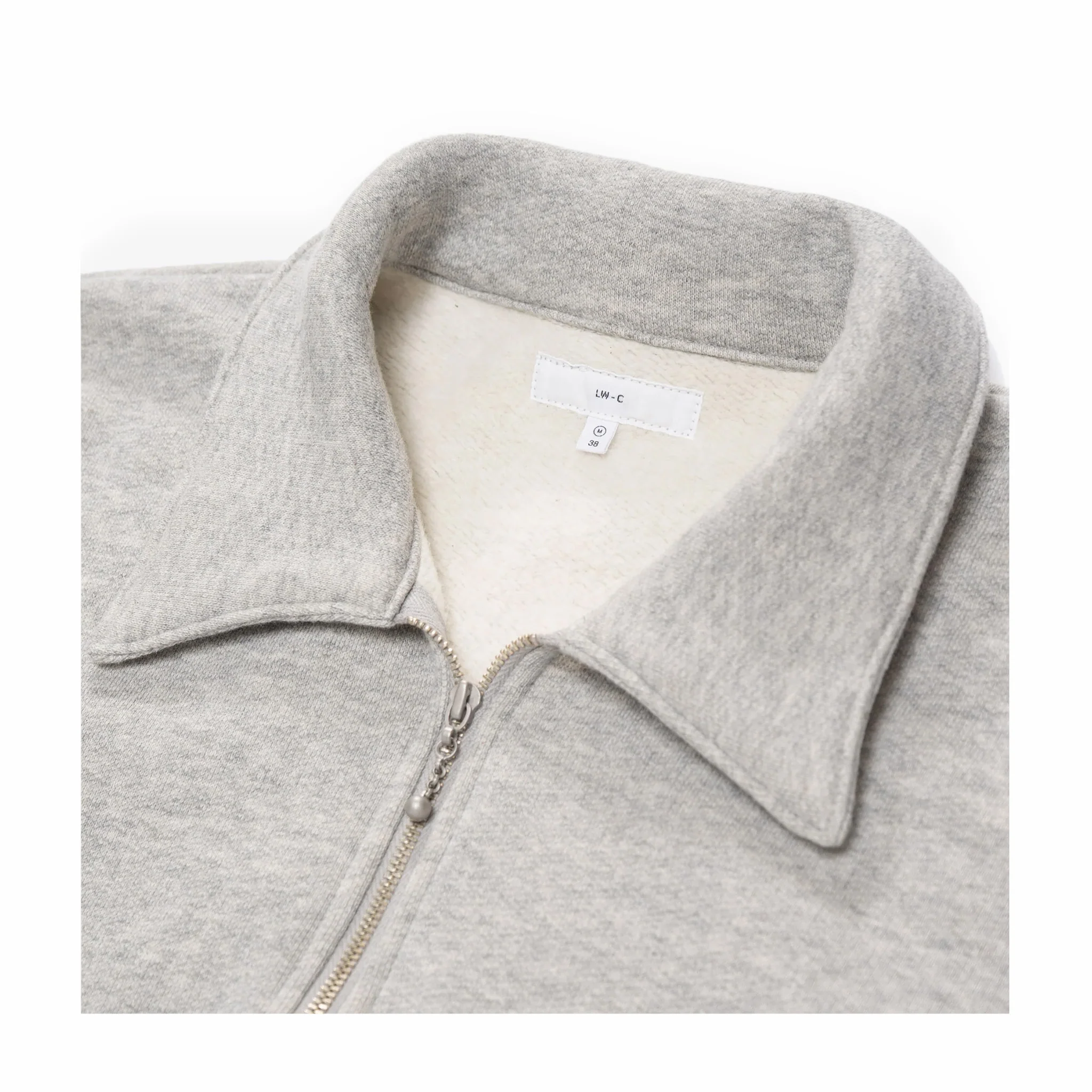 Lady White Co. Cotton Wool Quarter Zip Sweatshirt (Heather Grey) - Image 2