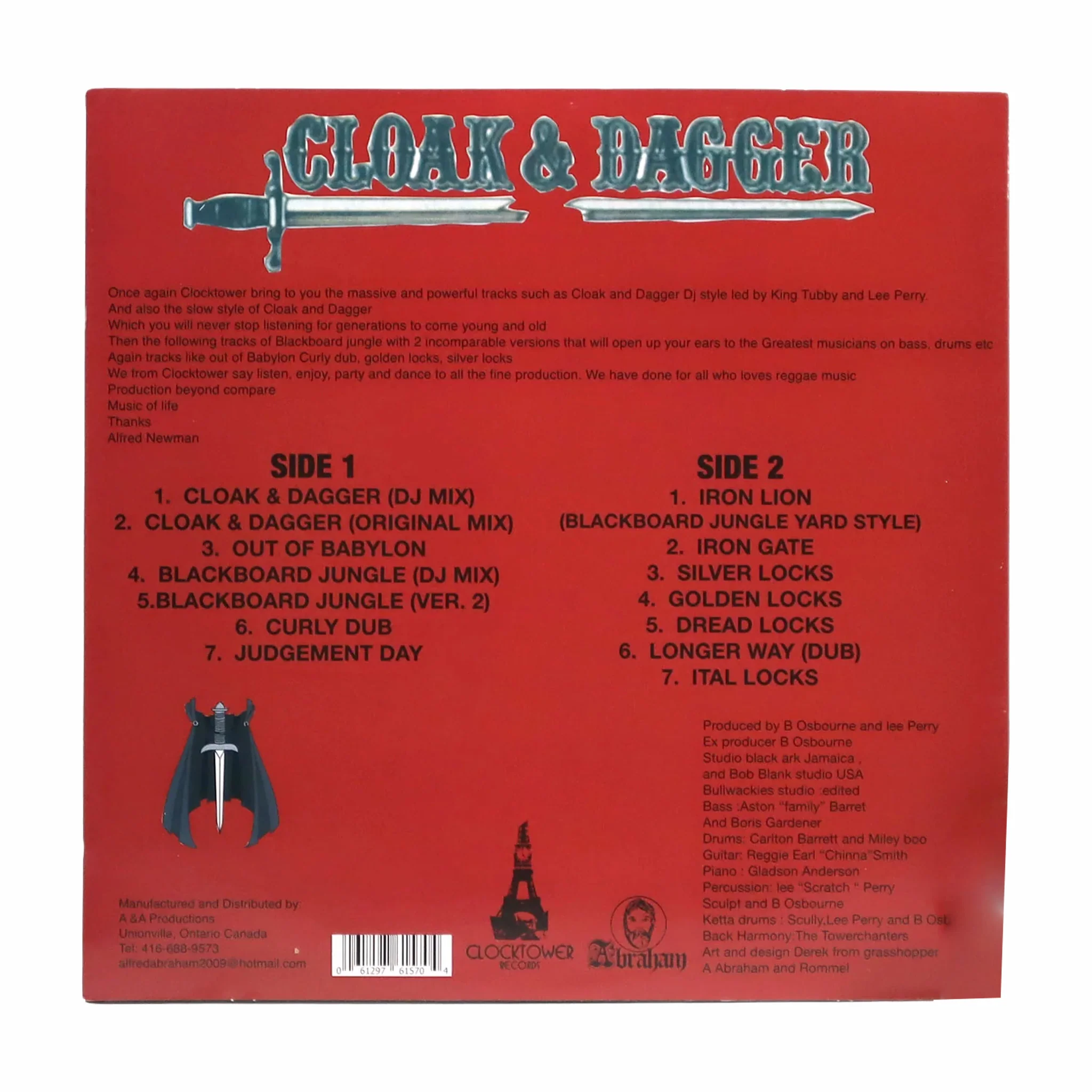 Lee Perry & King Tubby "Cloak & Dagger" LP (Purple Vinyl) - Image 2