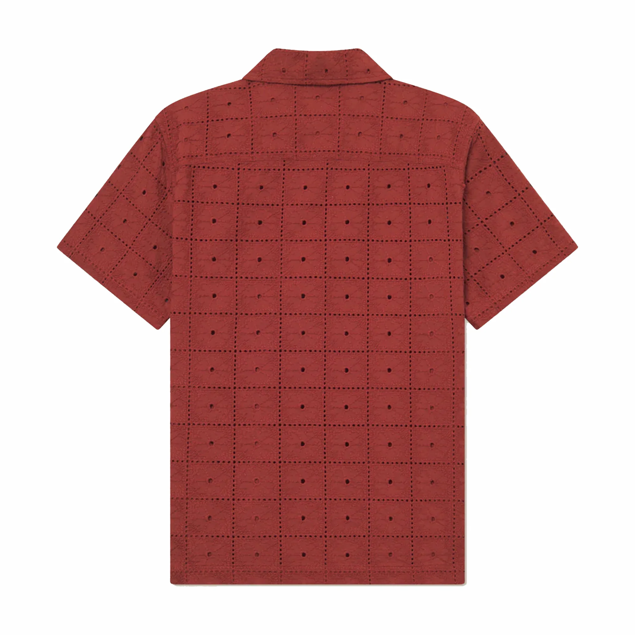 Les Deux Hector Anglaise Short Sleeve Shirt (Fired Brick) - Image 2