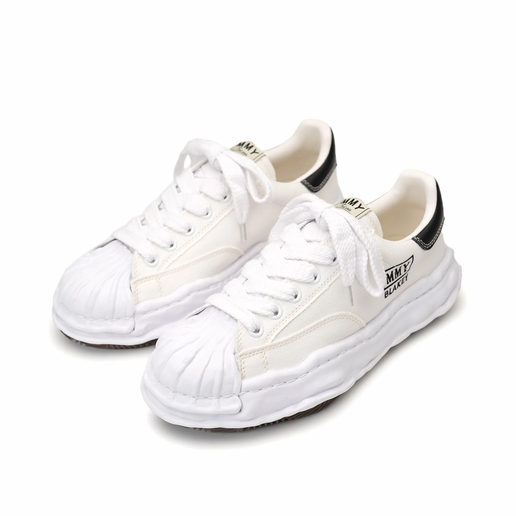 Maison MIHARA YASUHIRO "Blakey" OG Sole Canvas Low-Top Sneaker (White) - Image 2