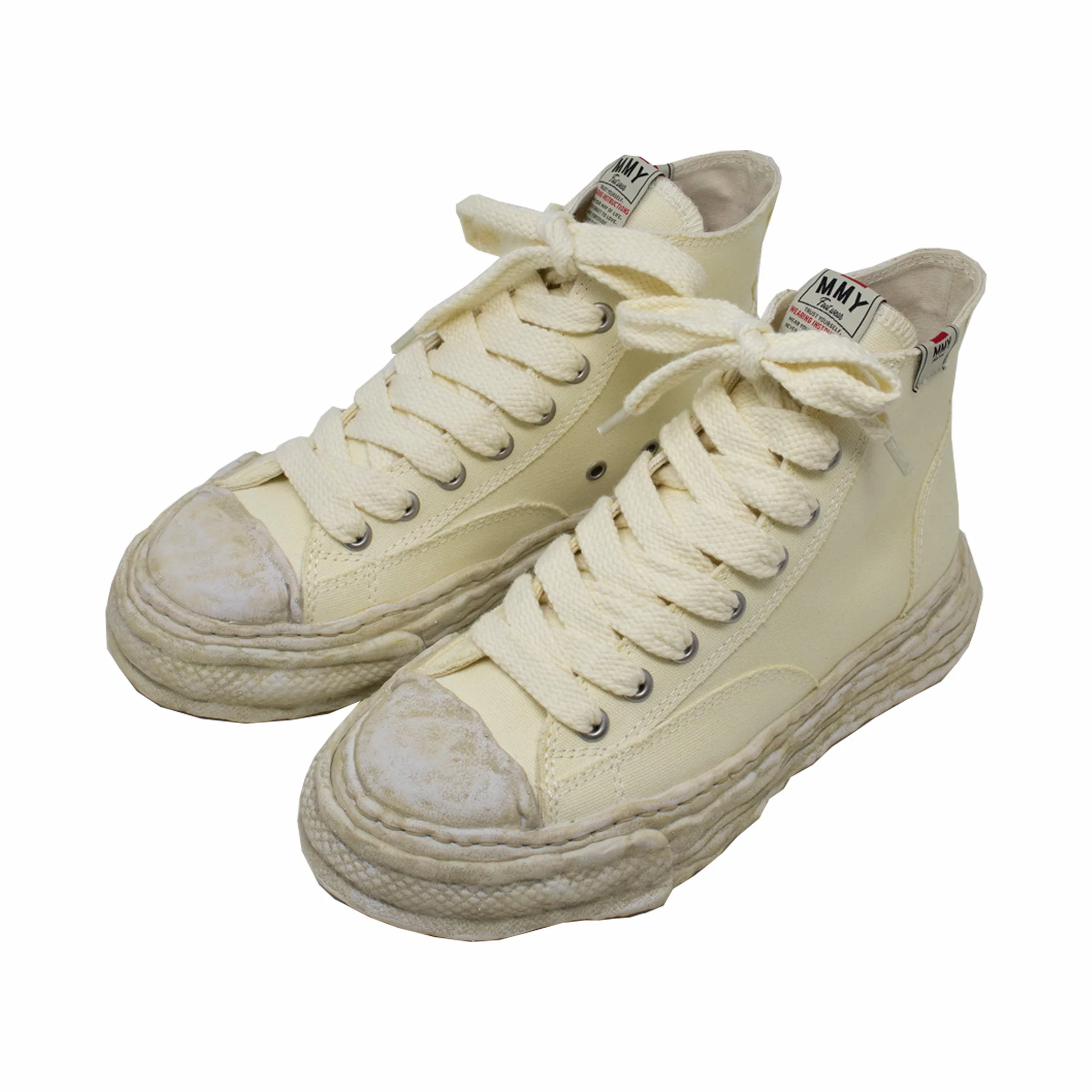 Maison MIHARA YASUHIRO "Peterson 23" OG Sole Canvas High-Top Sneaker (White) - Image 2