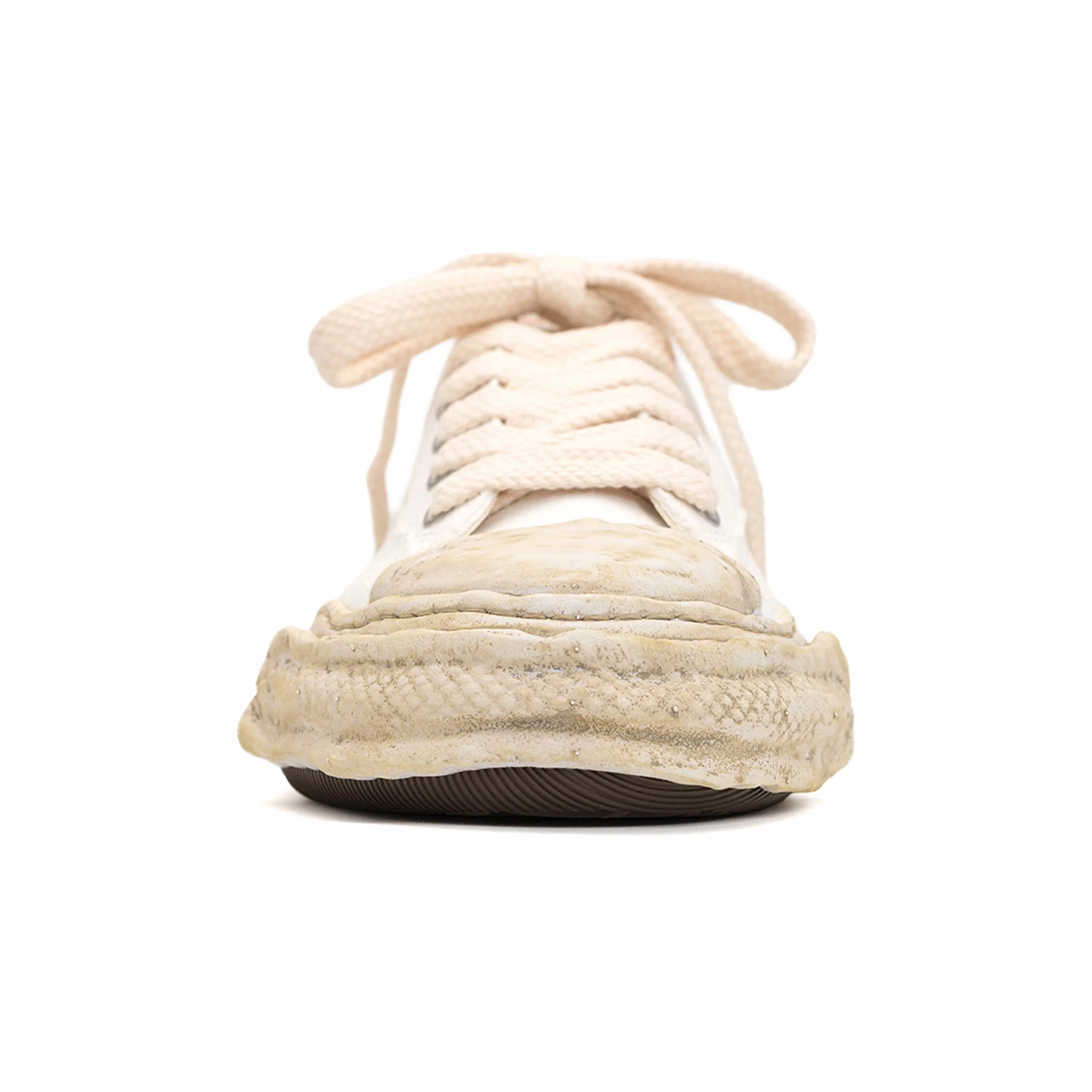 Maison MIHARA YASUHIRO "PETERSON23" OG Dyed Sole Canvas Low-Top Sneaker (White) - Image 3
