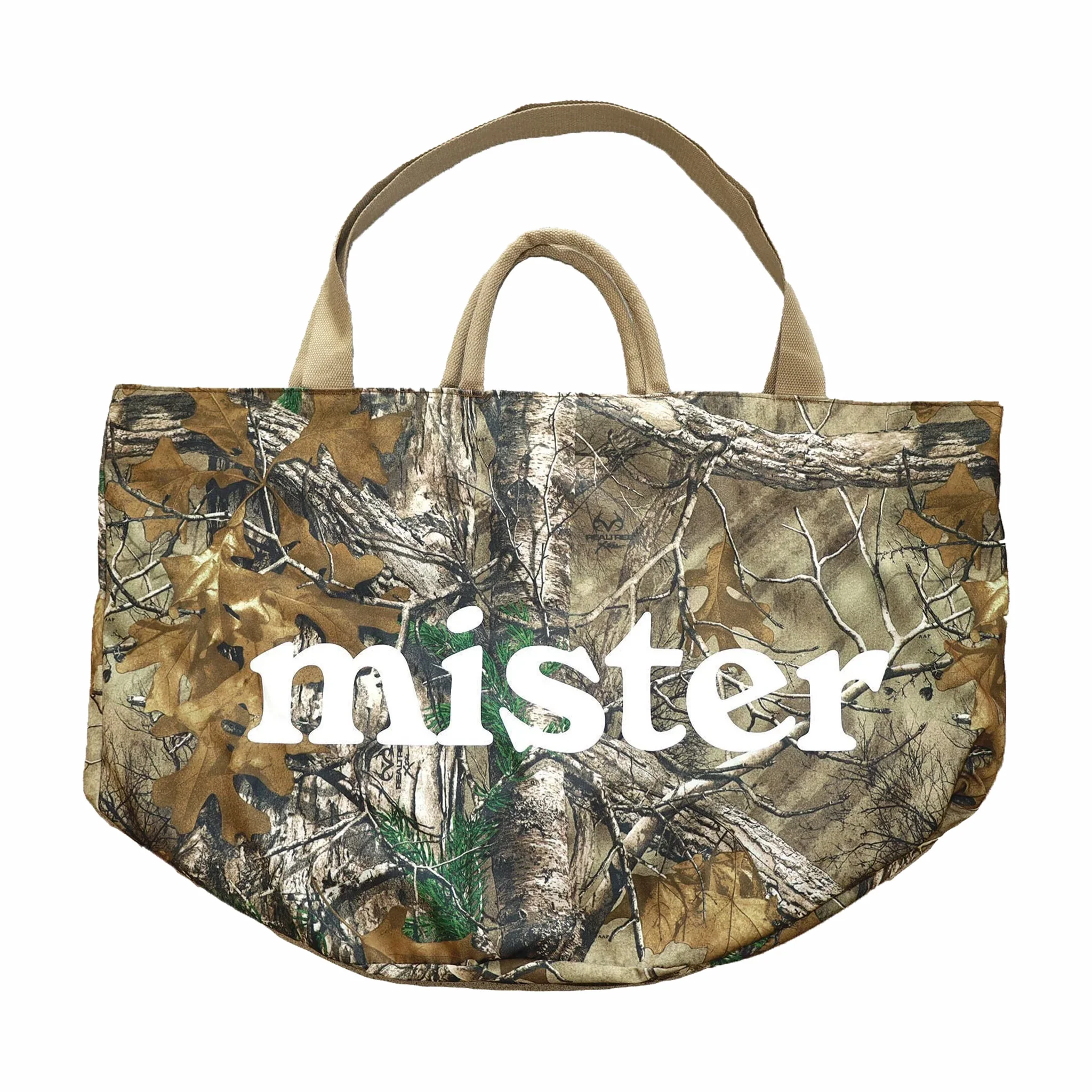 Mister Green Large Round Tote / Grow Bag (Camo/White)