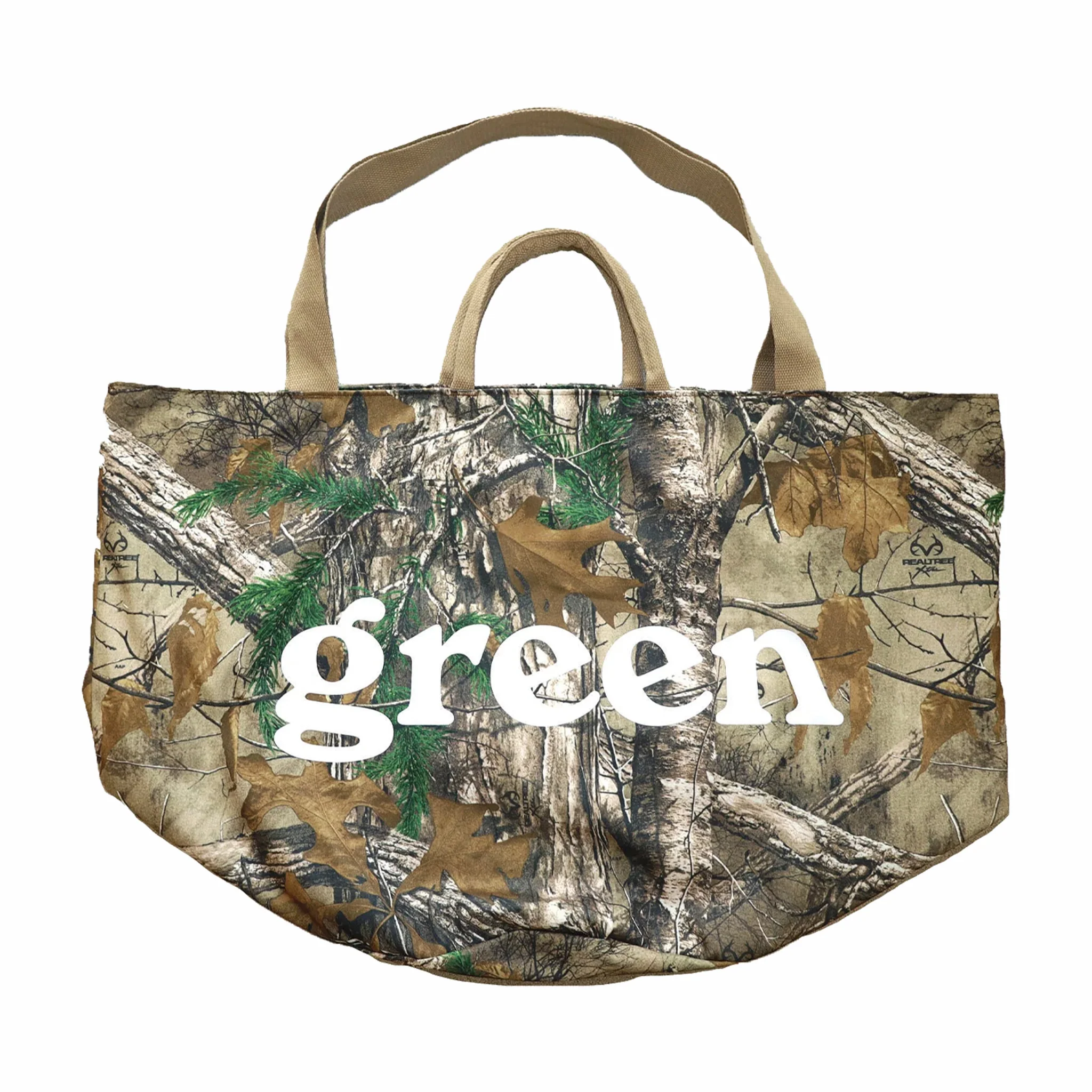 Mister Green Large Round Tote / Grow Bag (Camo/White) - Image 2