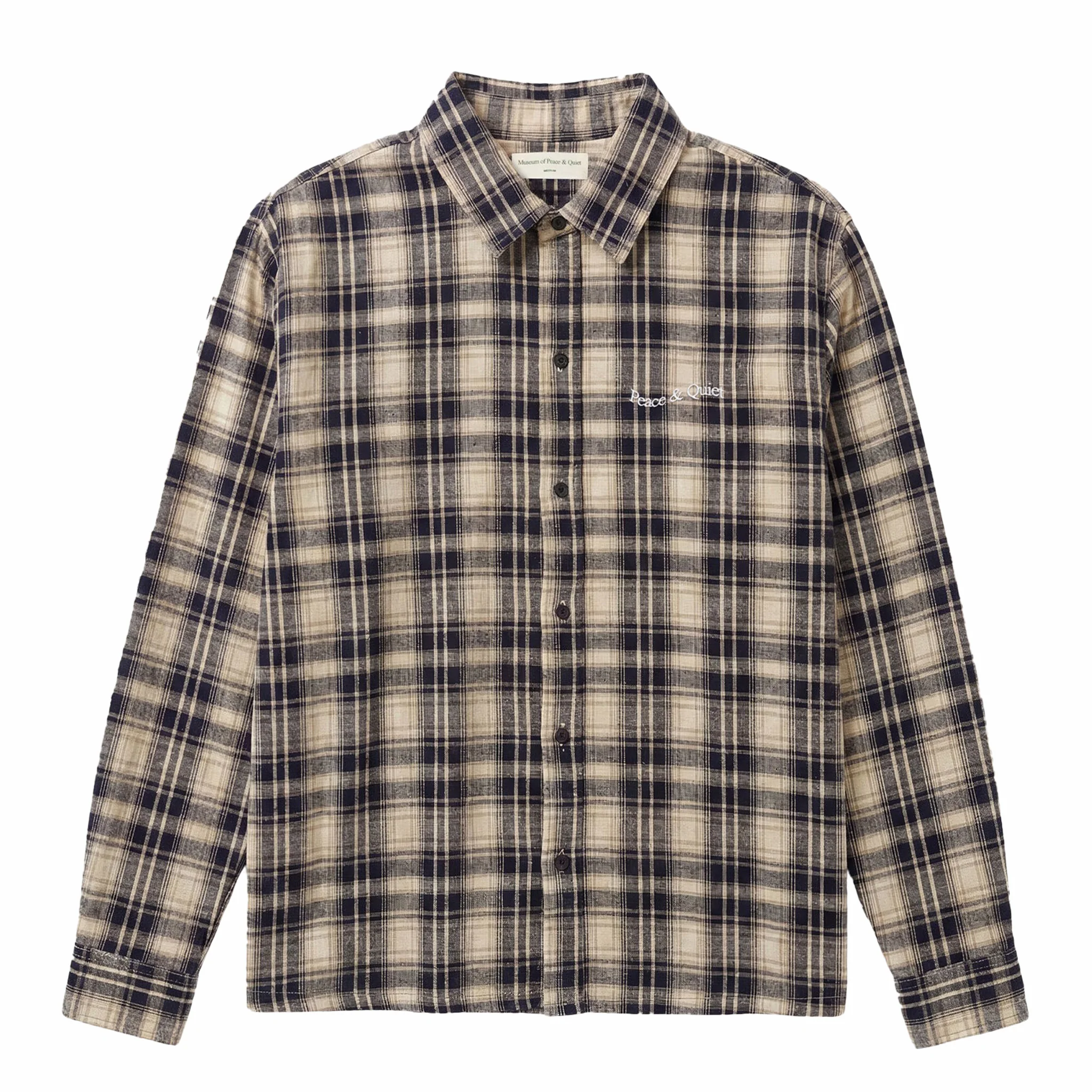 Museum of Peace & Quiet Wordmark Button Up (Navy)