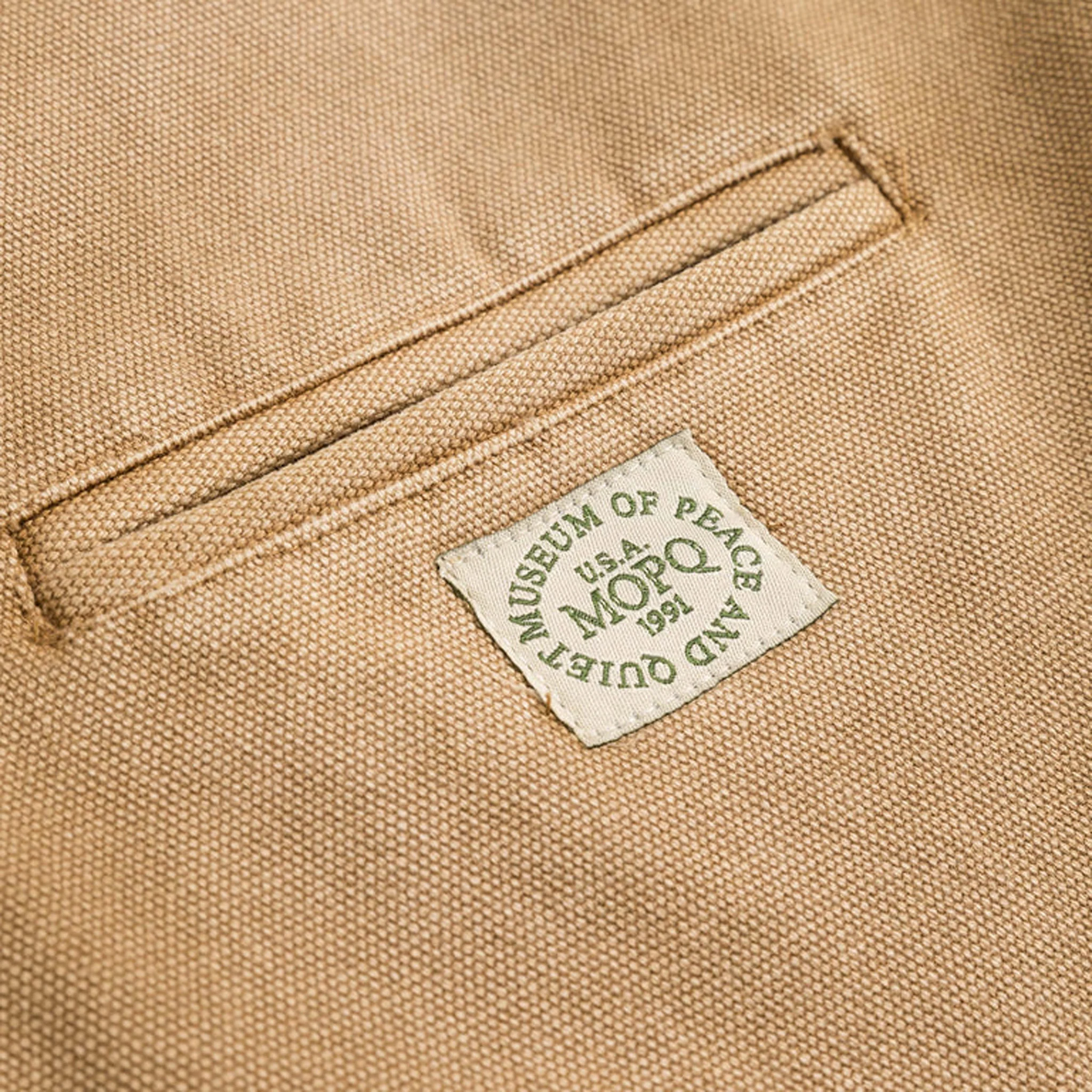 Museum of Peace & Quiet Wordmark Canvas Work Jacket (Tan) - Image 2