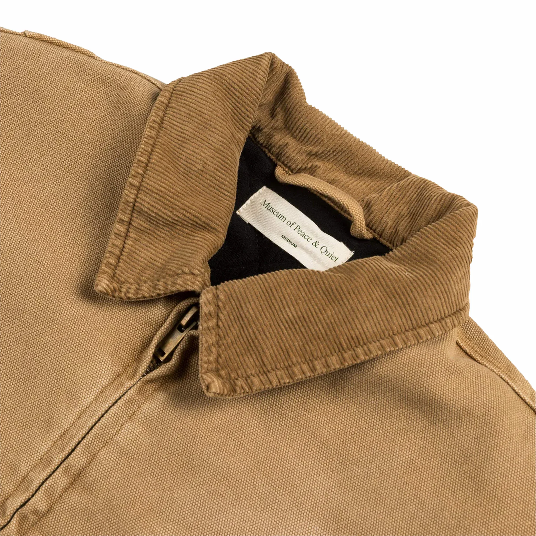 Museum of Peace & Quiet Wordmark Canvas Work Jacket (Tan) - Image 3