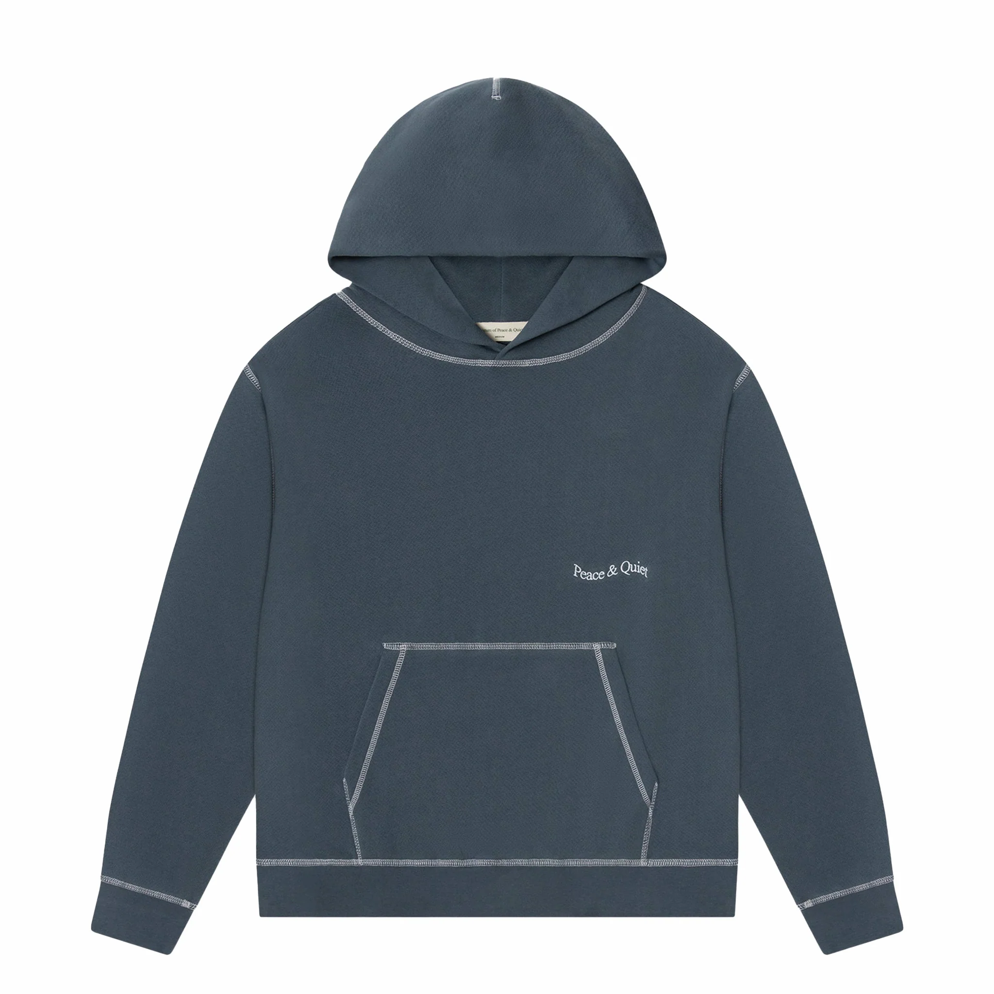 Museum Of Peace & Quiet Wordmark Reversed Stitch Hoodie (Slate)
