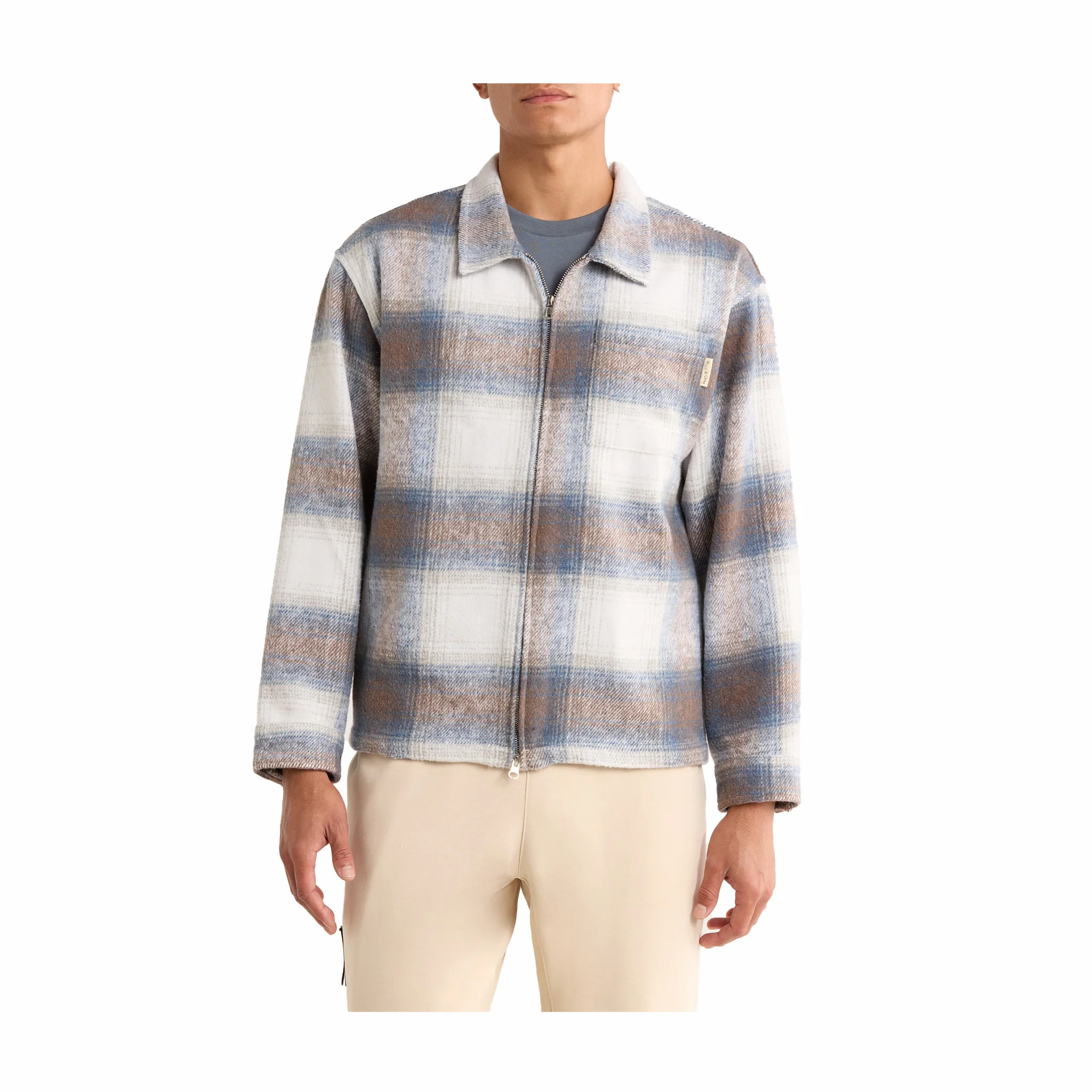 Museum Of Peace & Quiet Wordmark Zip Shirt (Slate) - Image 2