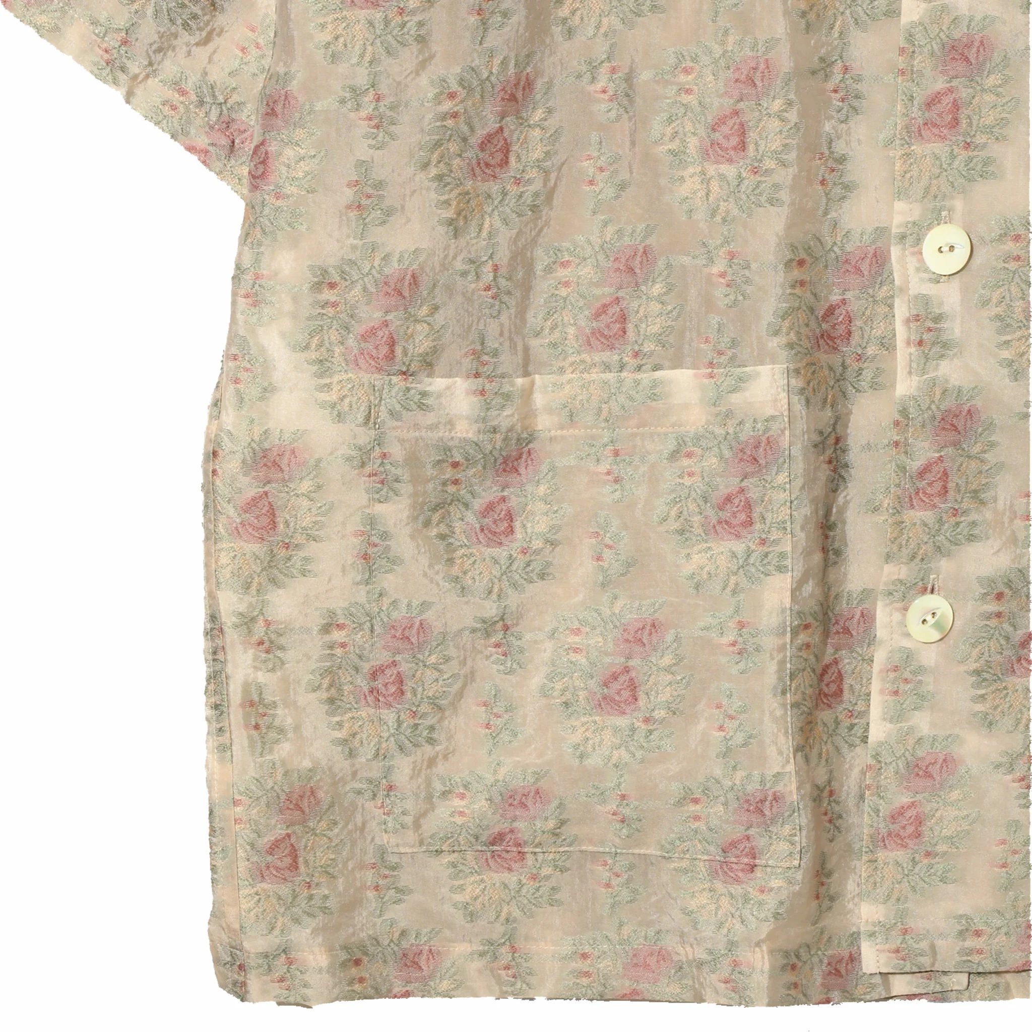 Needles Cabana Shirt - Floral Cut Jacquard (Beige) - Image 2