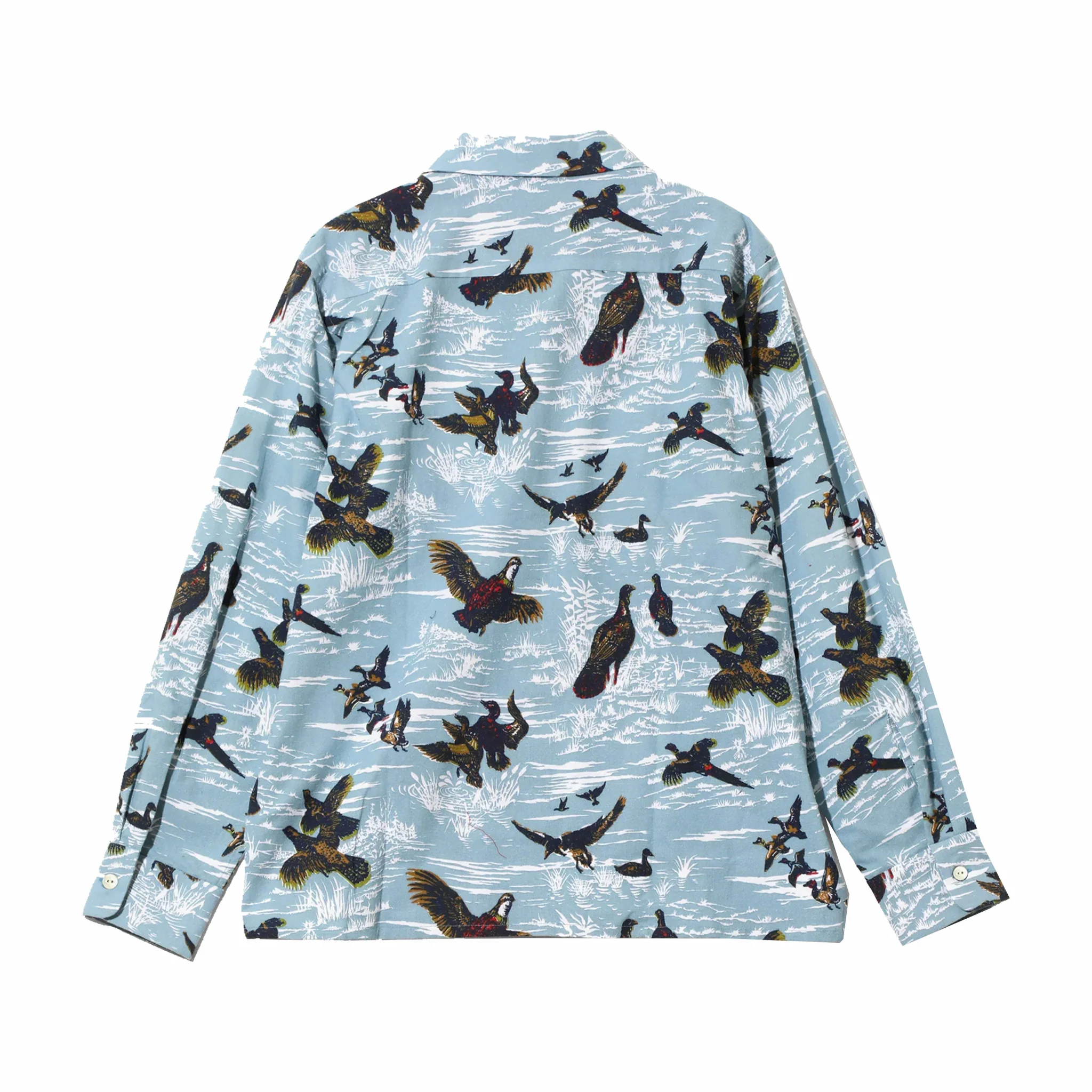 Needles Classic Shirt - Printed Flannel / Bird (Blue) - Image 2