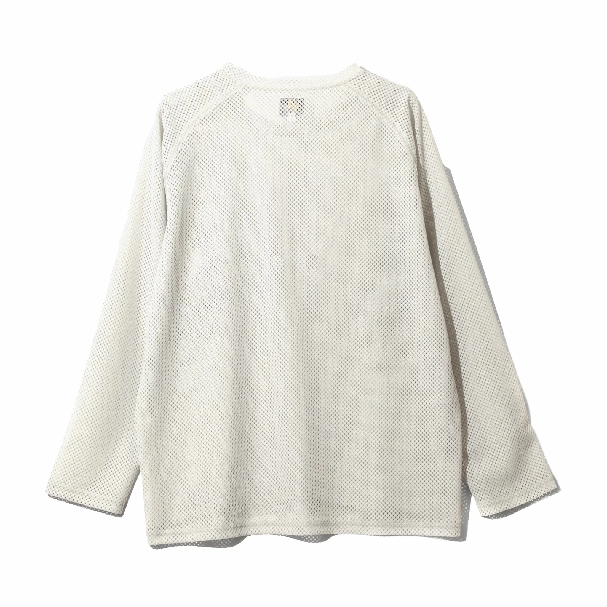 Needles L/S U-Neck Tee - Geometric Raschel Lace (Grey) - Image 2