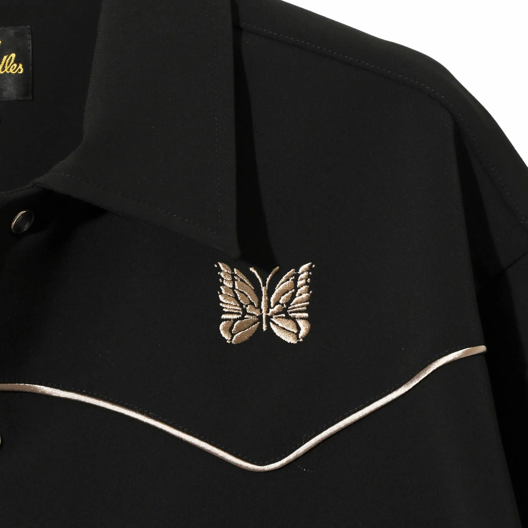 Needles Piping Cowboy Jacket - Poly Double Cloth (Black/Gold) - Image 4