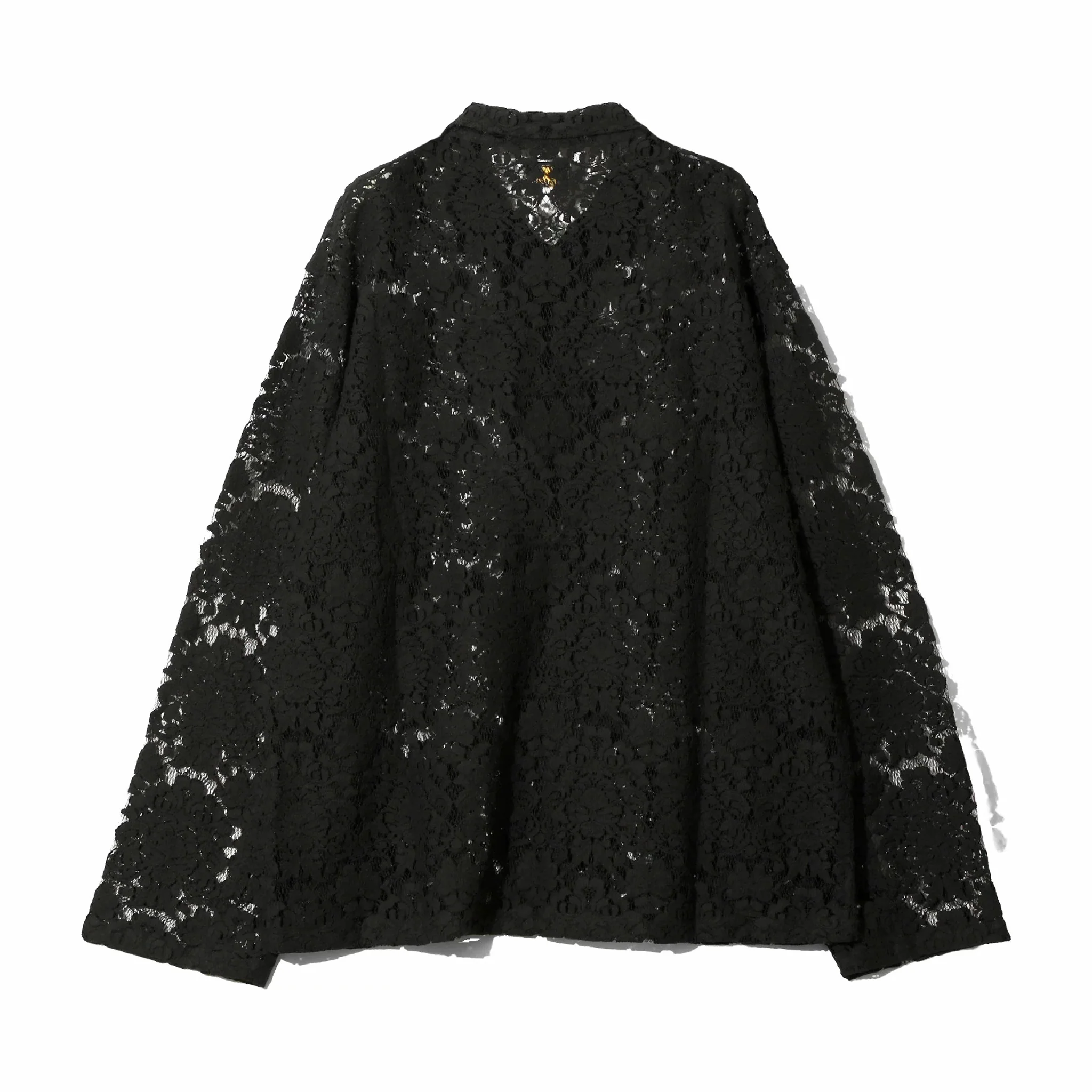 Needles Widespread Collar Shirt - Raschel Lace (Black) - Image 2