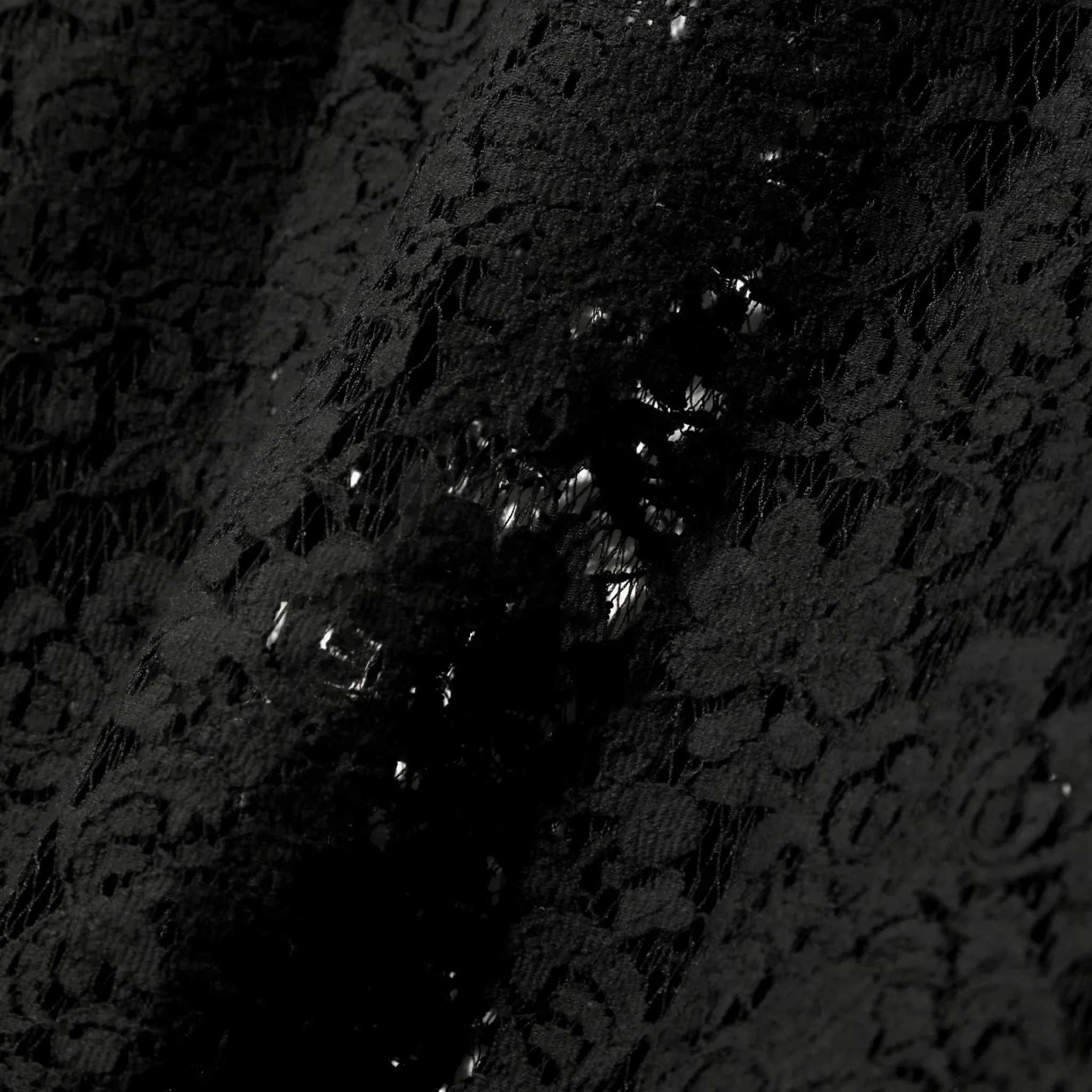 Needles Widespread Collar Shirt - Raschel Lace (Black) - Image 4