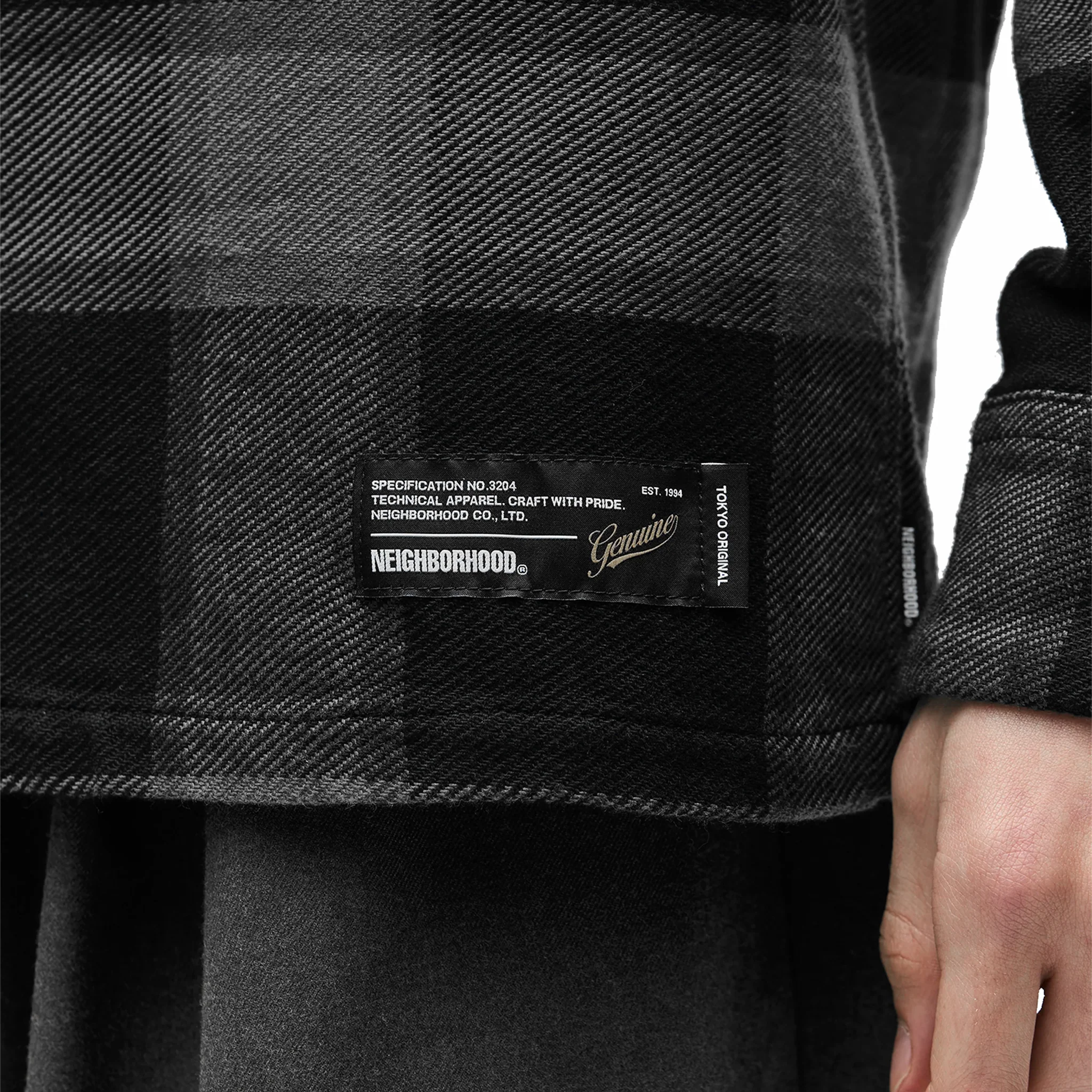 Neighborhood Buffalo Check Shirt LS (Grey) - Image 3