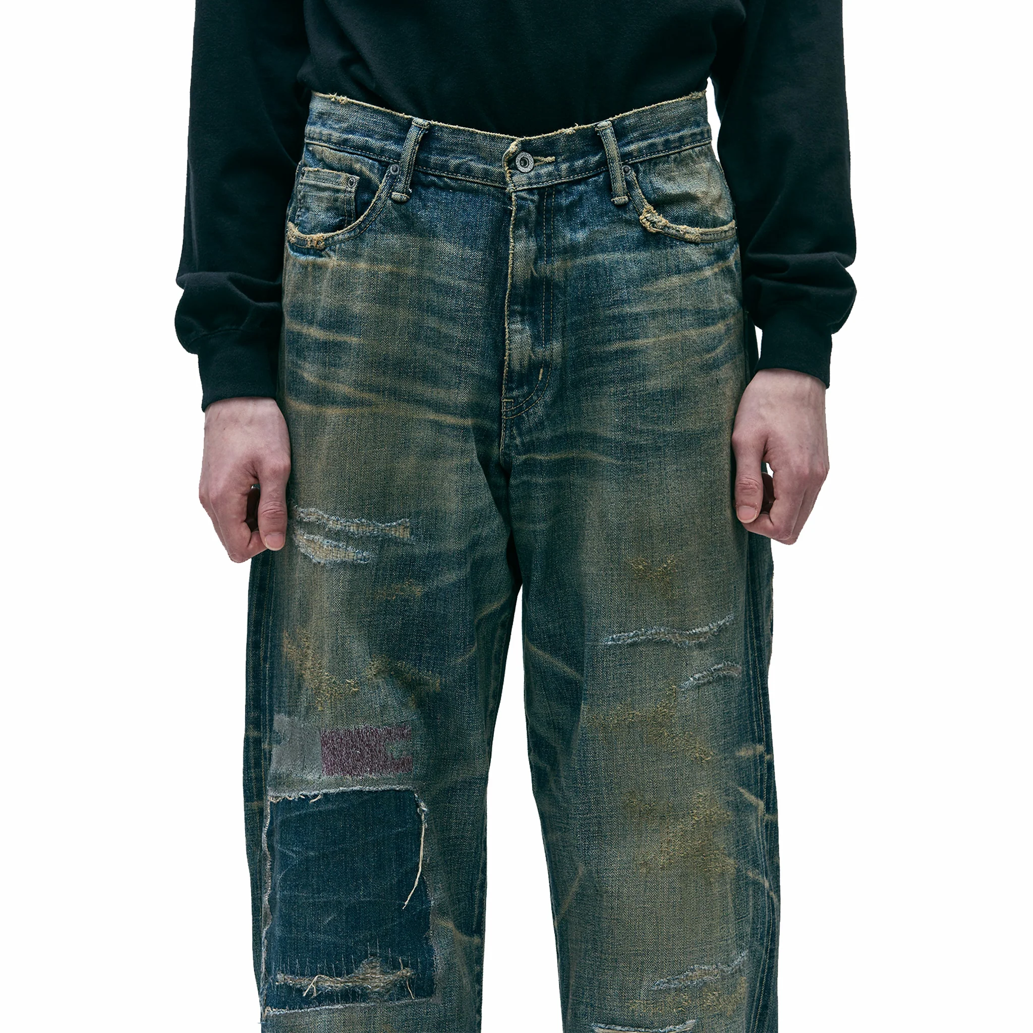 Neighborhood Savage Denim DP Wide Pants (Indigo) - Image 3