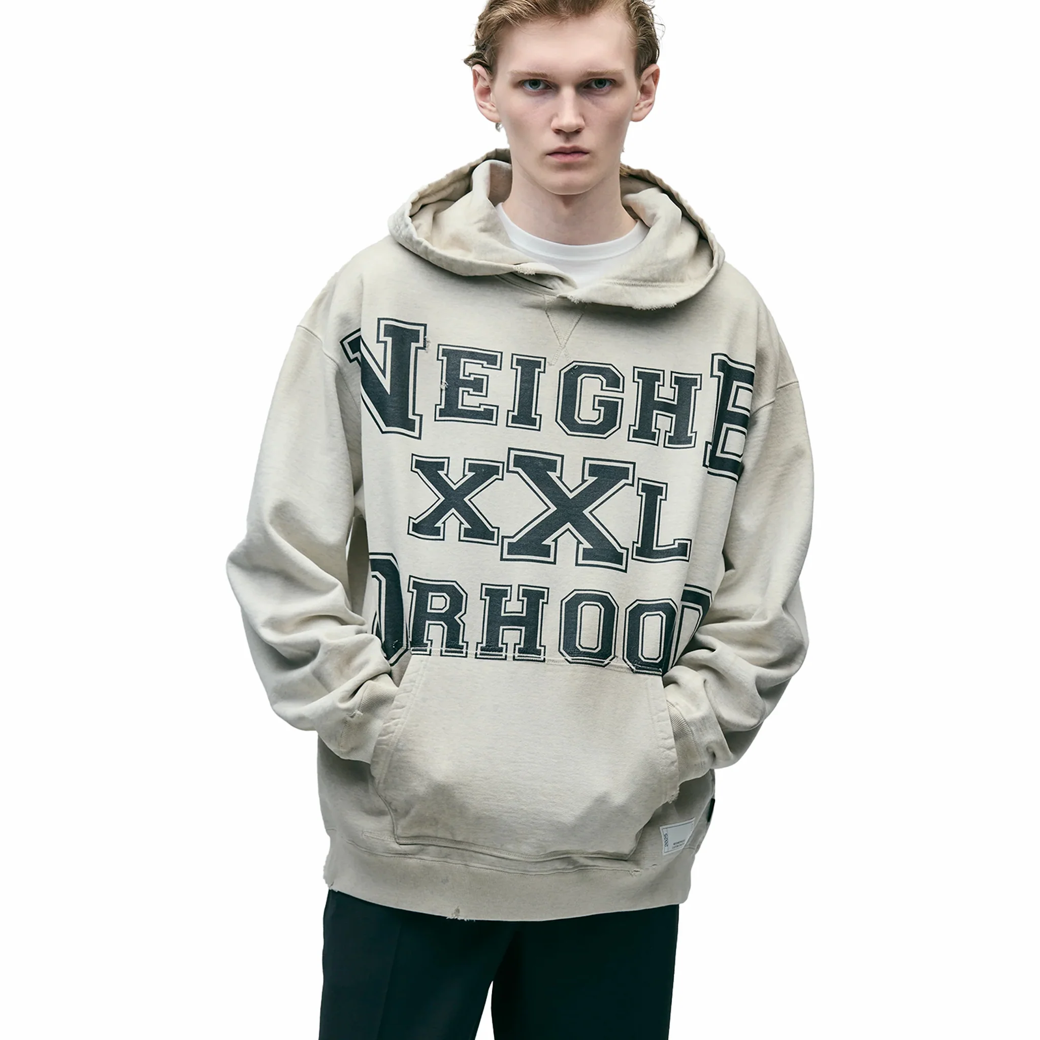 Neighborhood Savage Sweat Hoodie LS (Oatmeal) - Image 2