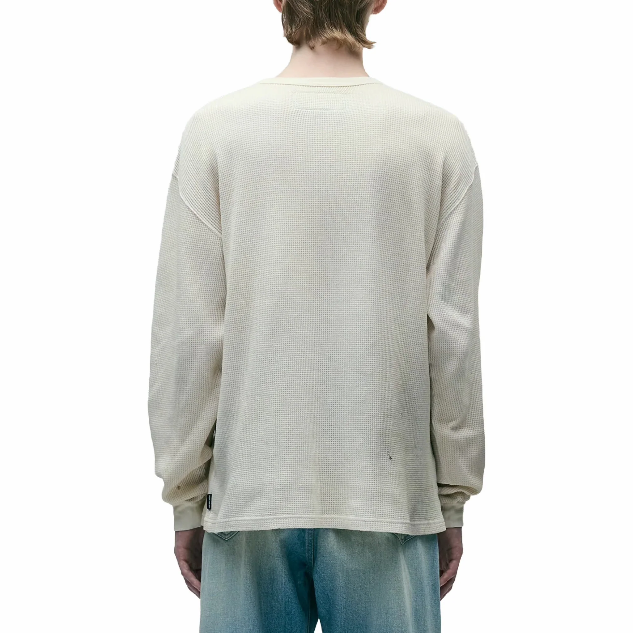 Neighborhood x OOTD . Waffle Fabric Longsleeve Crewneck (White) - Image 6
