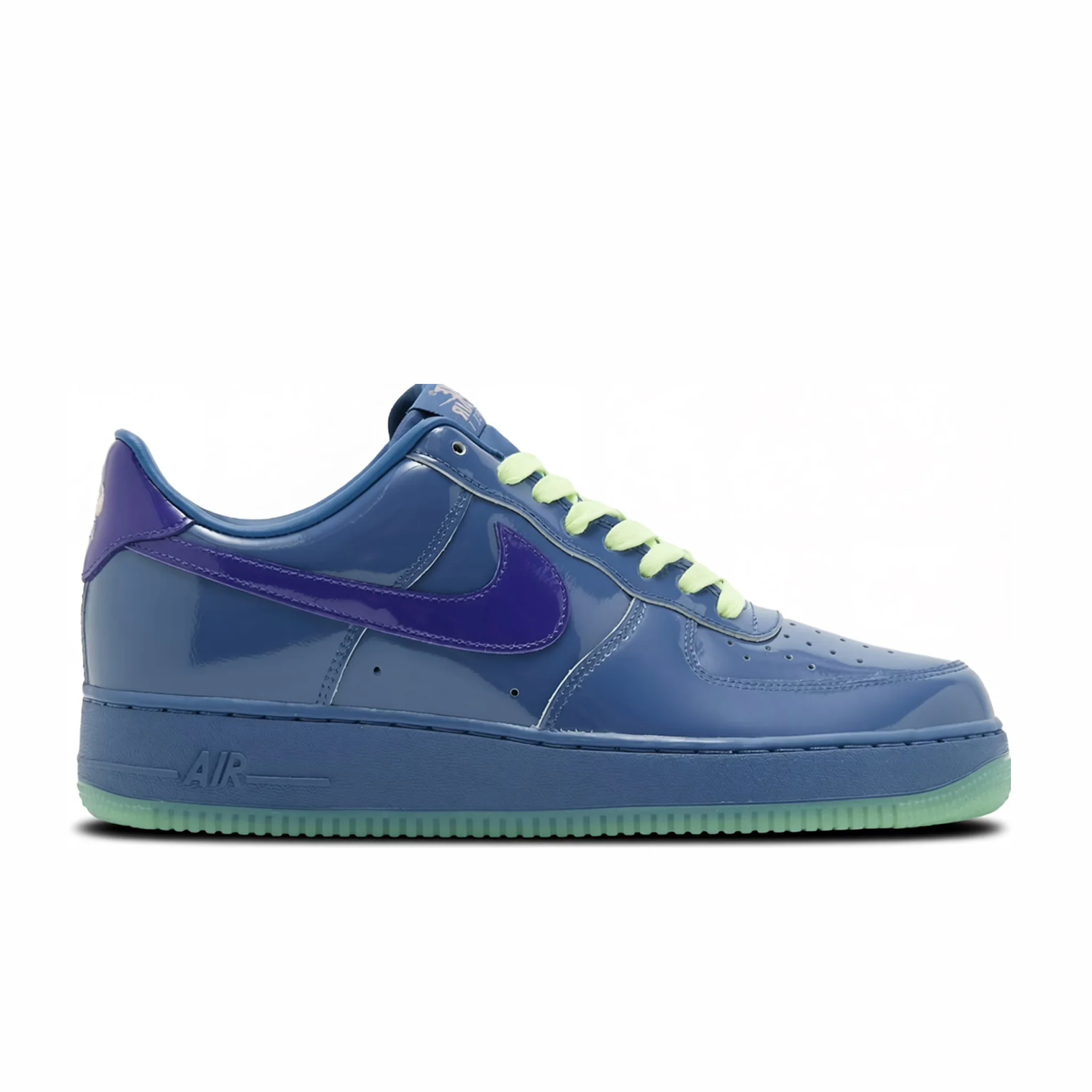 Nike Air Force 1 Patent “Mystic Navy” (Mystic Navy/Light Liquid Lime-Grape Ice-Light Violet Ore)