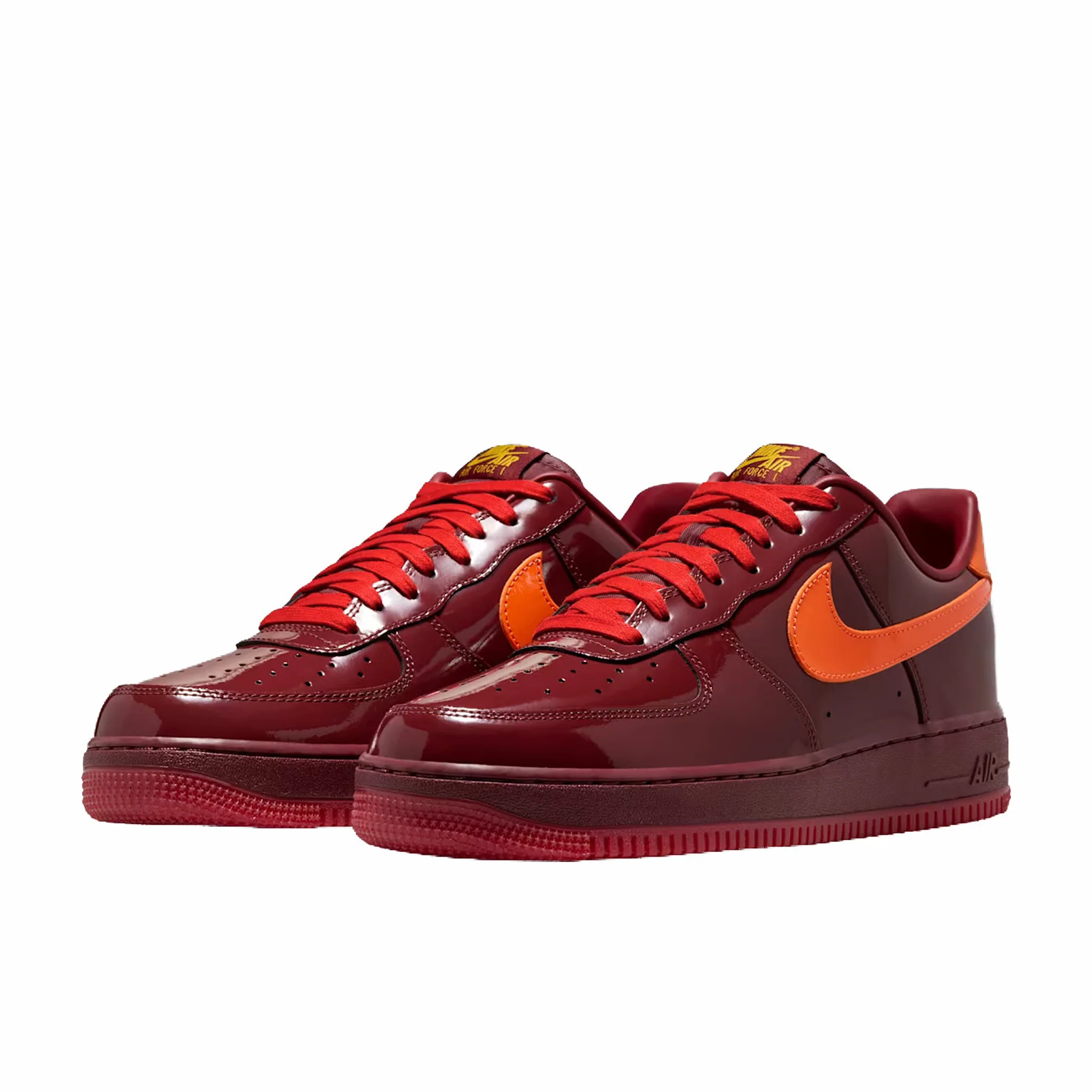Nike Air Force 1 Patent “Dark Team Red” (Dark Team Red/Challenge Red-University Gold-Safety Orange) - Image 2