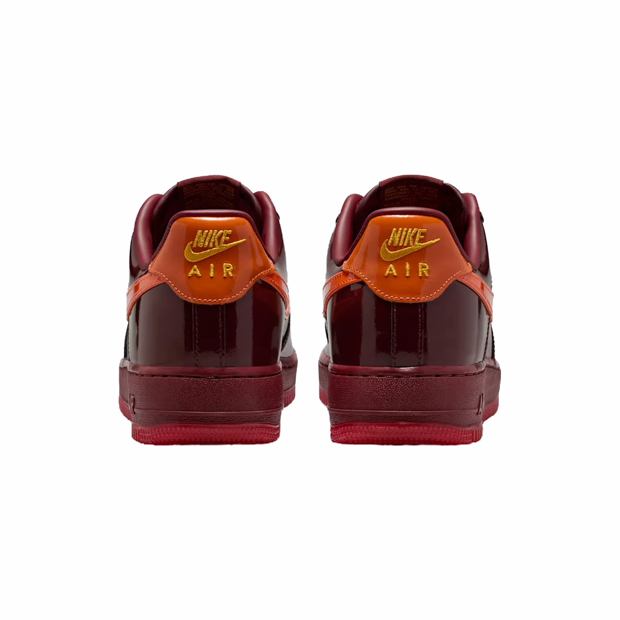 Nike Air Force 1 Patent “Dark Team Red” (Dark Team Red/Challenge Red-University Gold-Safety Orange) - Image 3