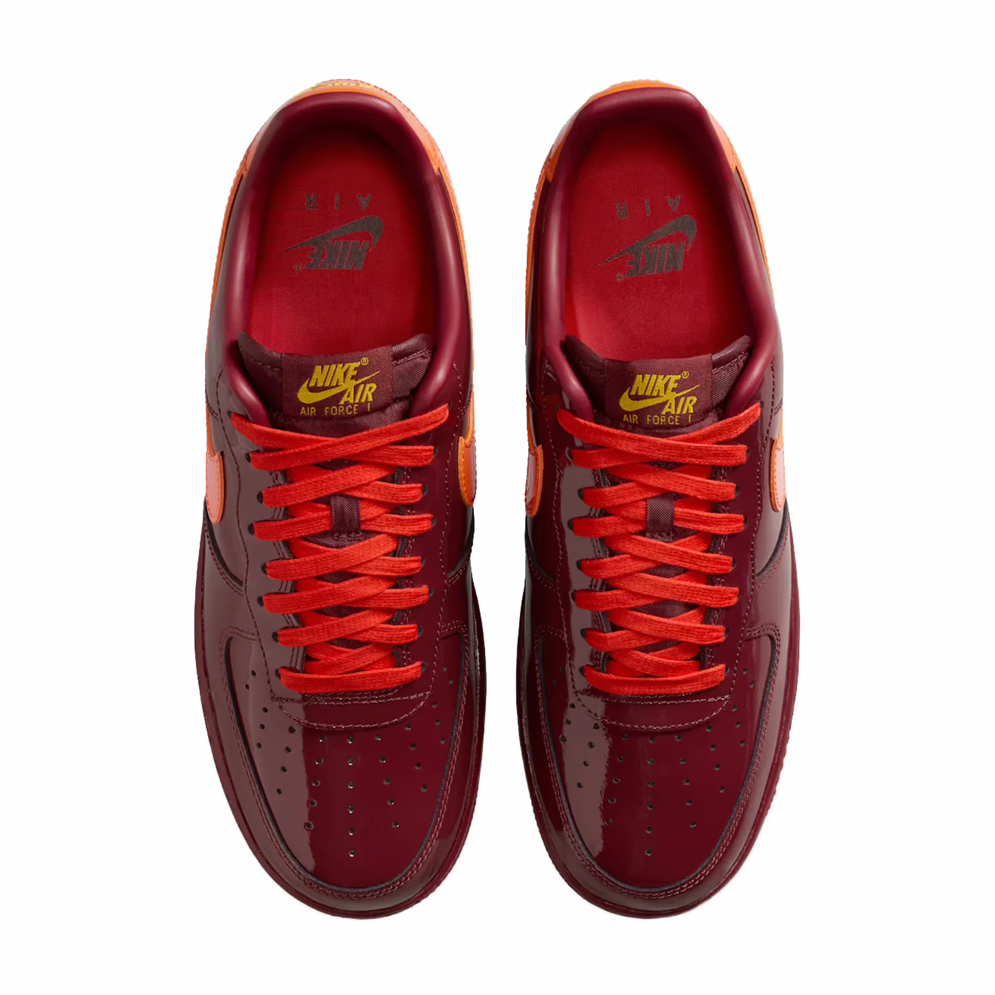 Nike Air Force 1 Patent “Dark Team Red” (Dark Team Red/Challenge Red-University Gold-Safety Orange) - Image 4