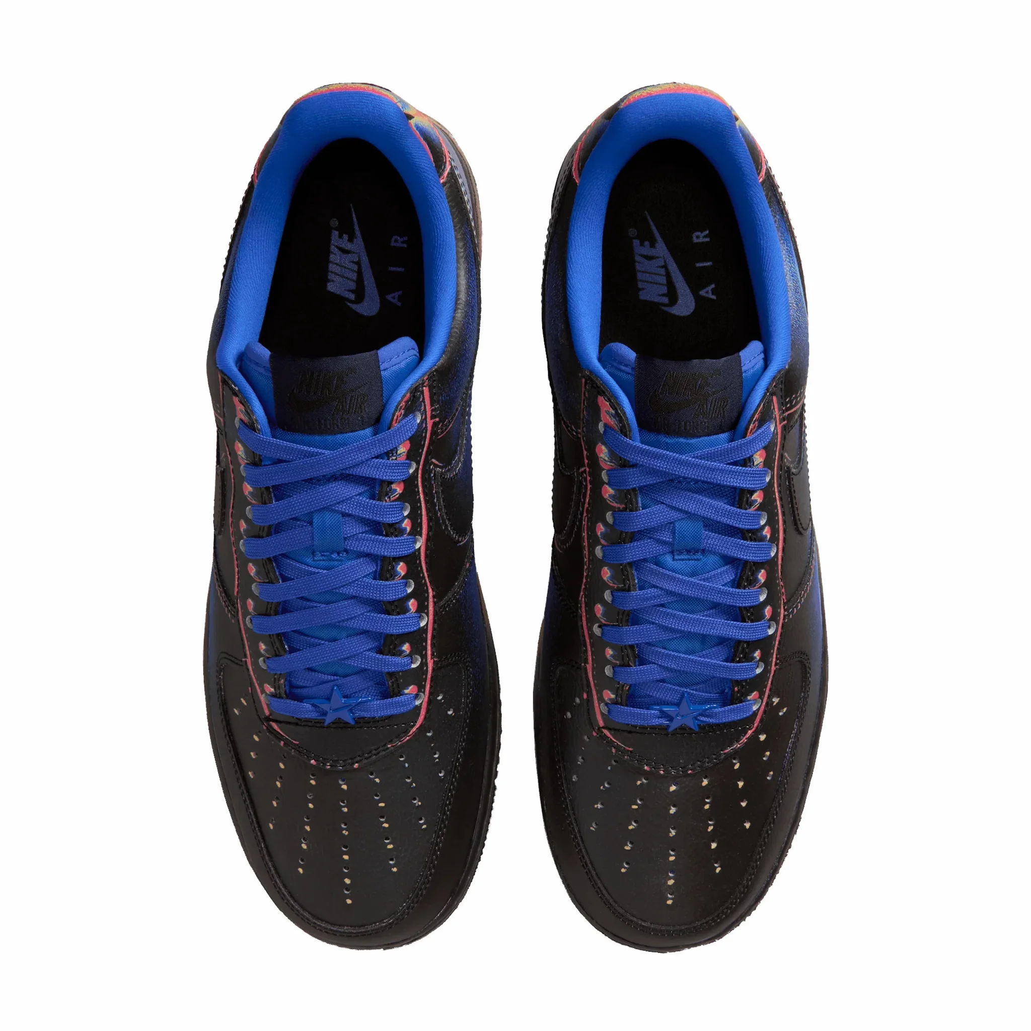 Nike Men's Air Force 1 Low Retro "Heat Map" (Black/Racer Blue-Volt Ice-Bright Crimson) - Image 3