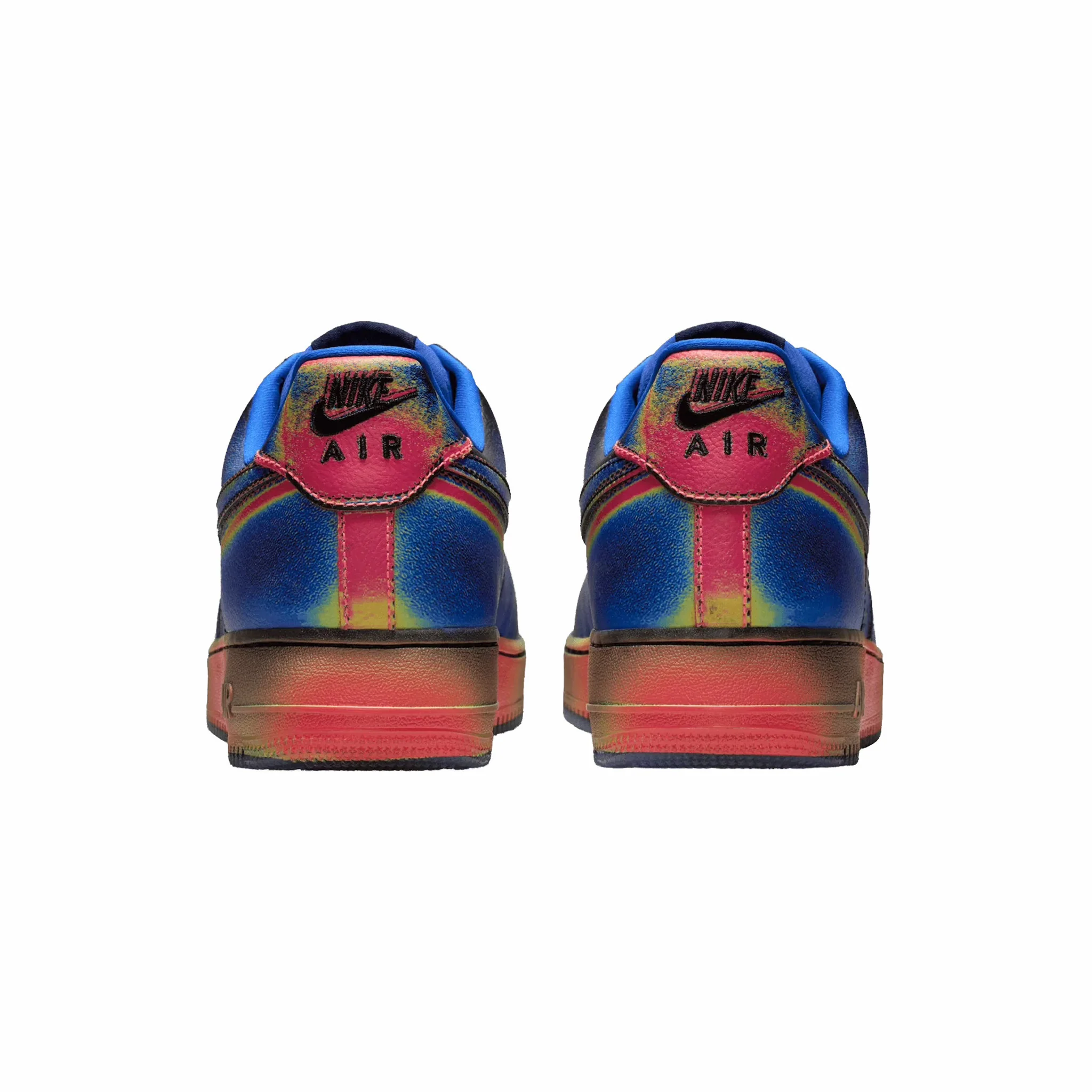 Nike Men's Air Force 1 Low Retro "Heat Map" (Black/Racer Blue-Volt Ice-Bright Crimson) - Image 4