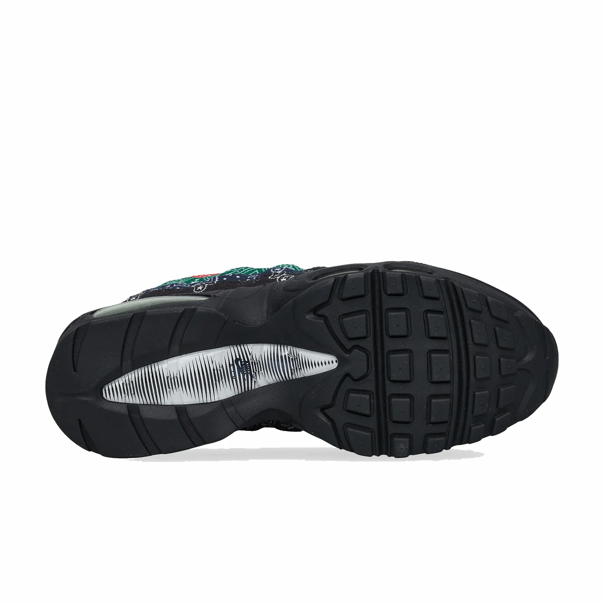 Nike Unisex Air Max 95 Big Bubble "Bandana" (Sail/Volt-University Red-Sport Green) - Image 3