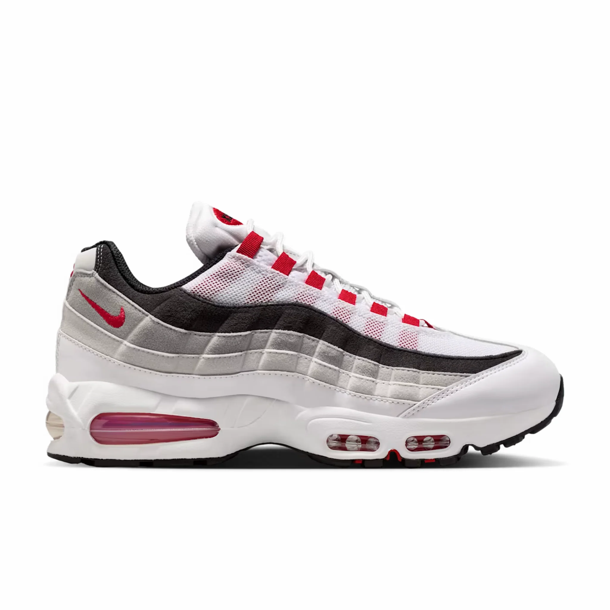 Nike Men's Air Max 95 Big Bubble Premium "Comet" (White/Comet Red-Neutral Grey-Medium Grey)