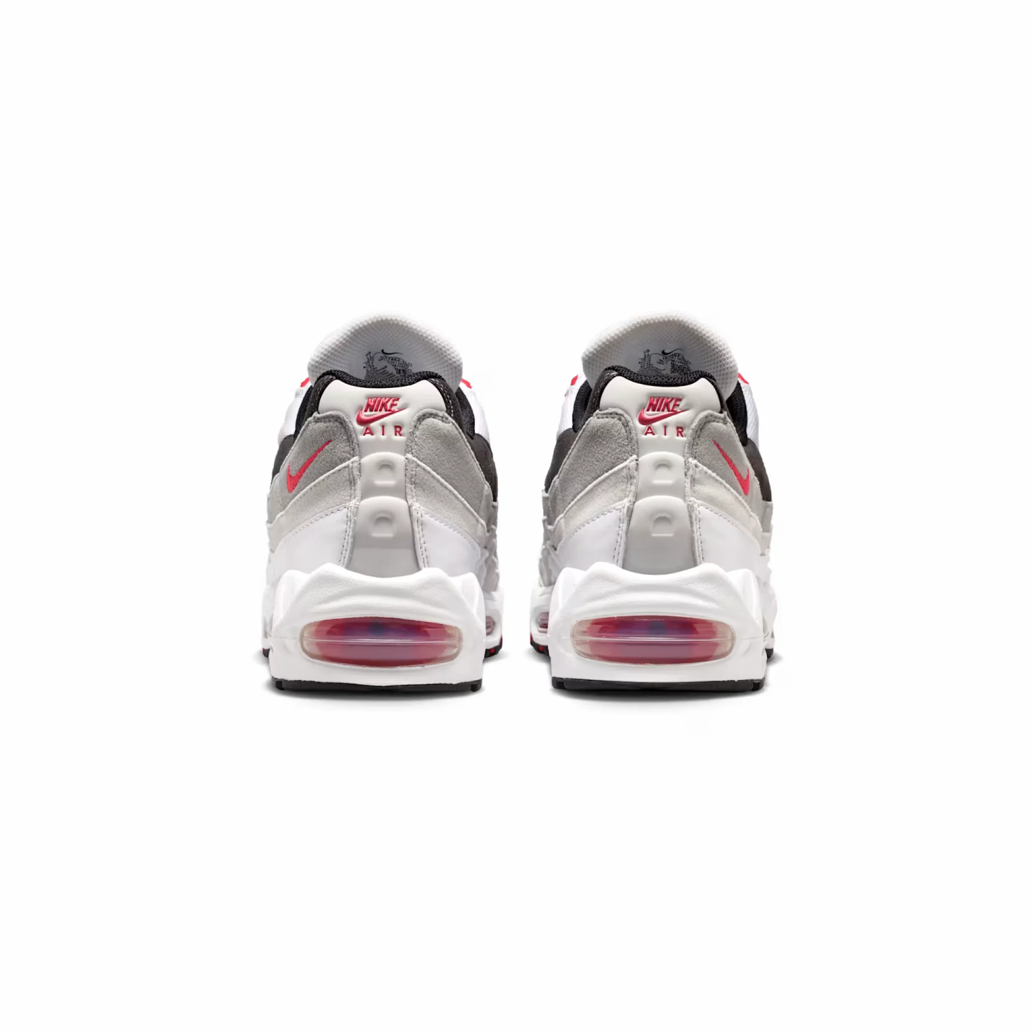 Nike Men's Air Max 95 Big Bubble Premium "Comet" (White/Comet Red-Neutral Grey-Medium Grey) - Image 4