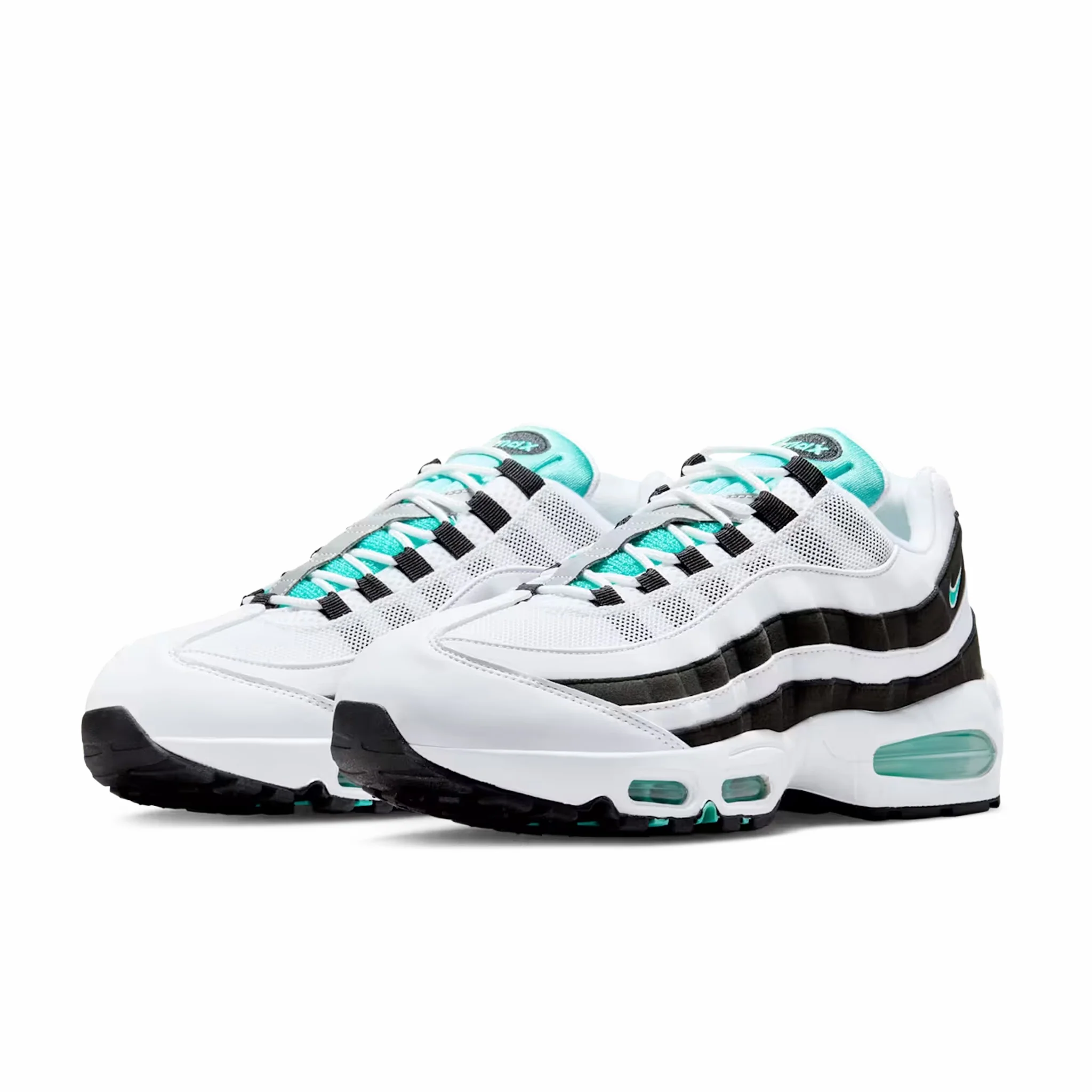 Nike Men's Air Max 95 OG Big Bubble (White/Hyper Jade-Black-Metallic Silver) - Image 2