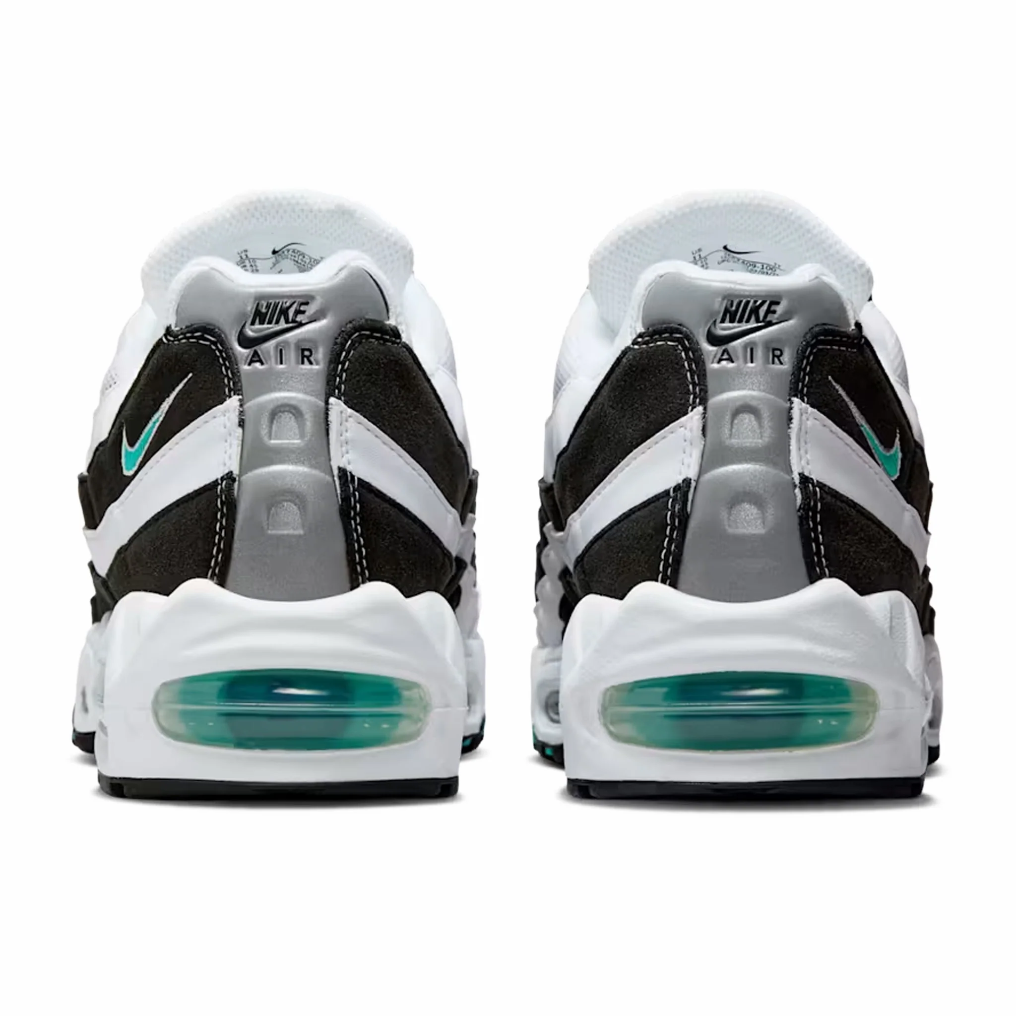 Nike Men's Air Max 95 OG Big Bubble (White/Hyper Jade-Black-Metallic Silver) - Image 3