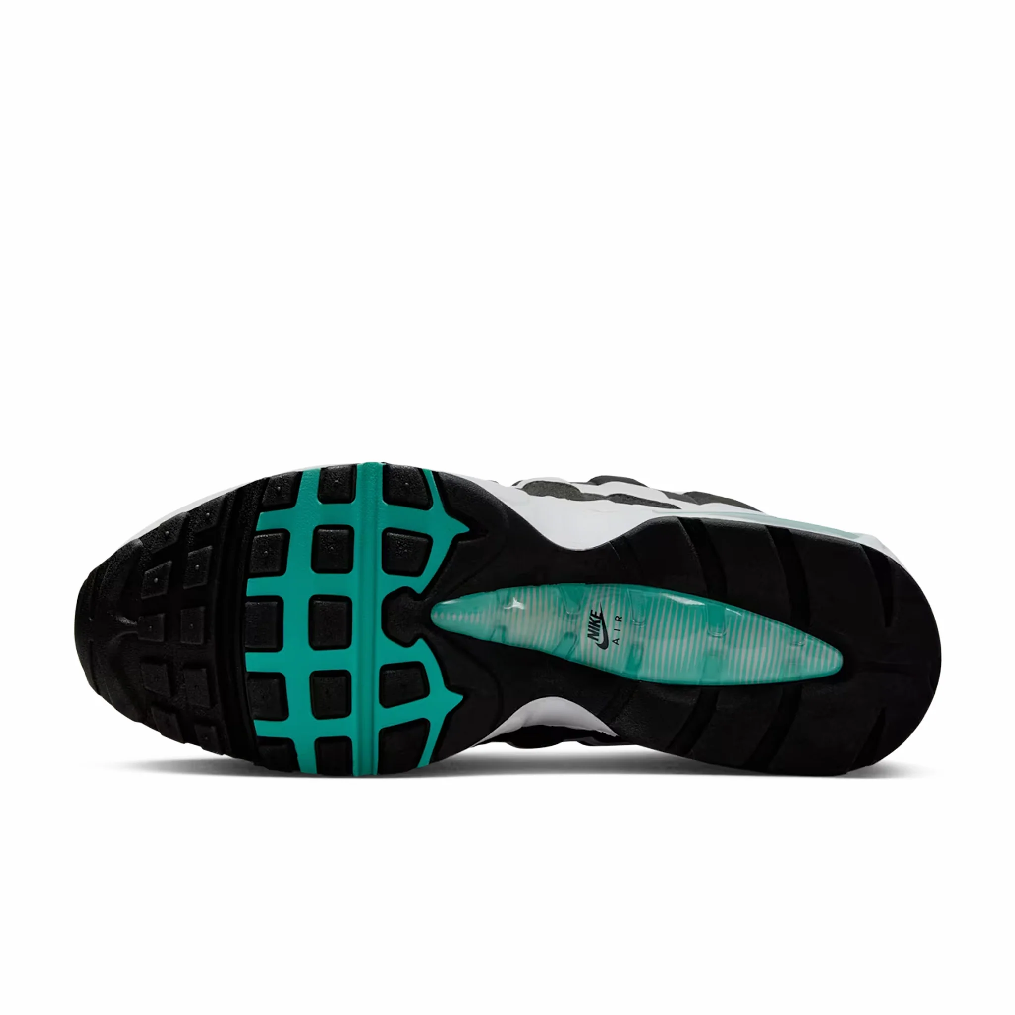 Nike Men's Air Max 95 OG Big Bubble (White/Hyper Jade-Black-Metallic Silver) - Image 5