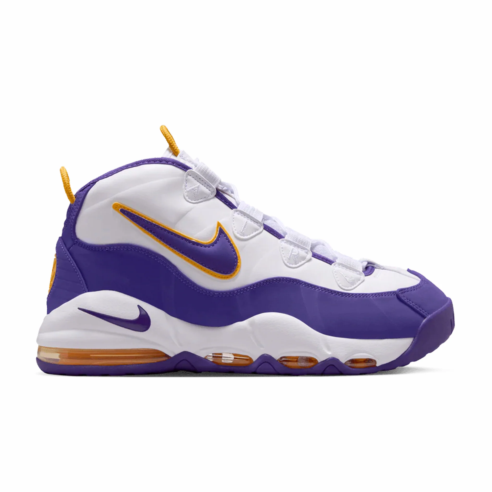 Nike Men's Air Max Uptempo “Lakers” (White/Court Purple-University Gold)