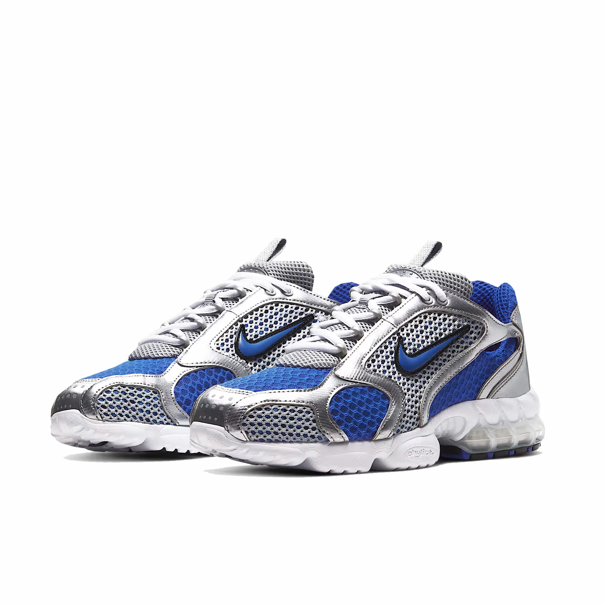 Nike Men's Air Zoom Spiridon Cage 2 (Metallic Silver/Varsity Royal) - Image 2