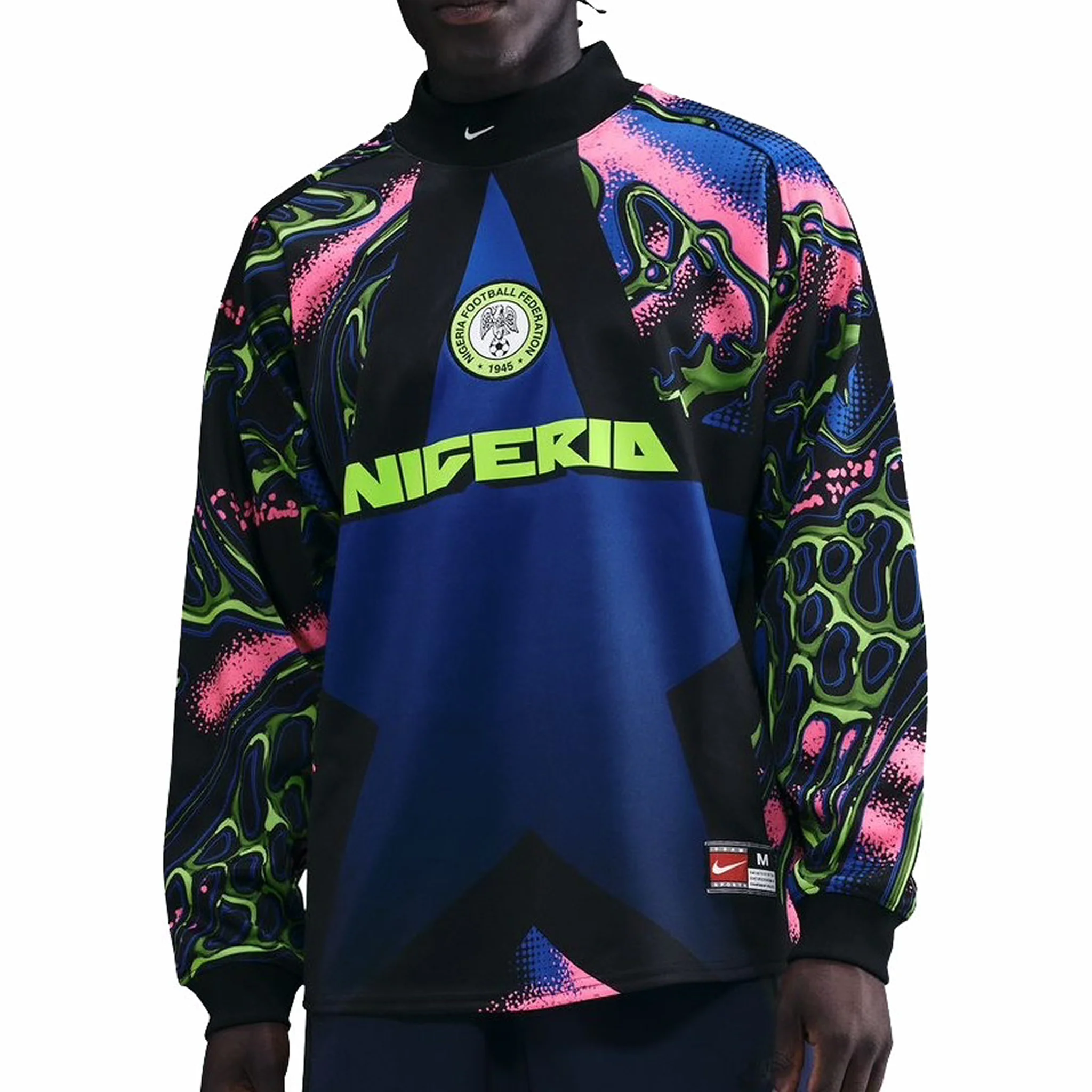 Nike Men's Nigeria Authentic Goalkeeper Soccer Shirt (Black/Hyper Pink/White) - Image 3