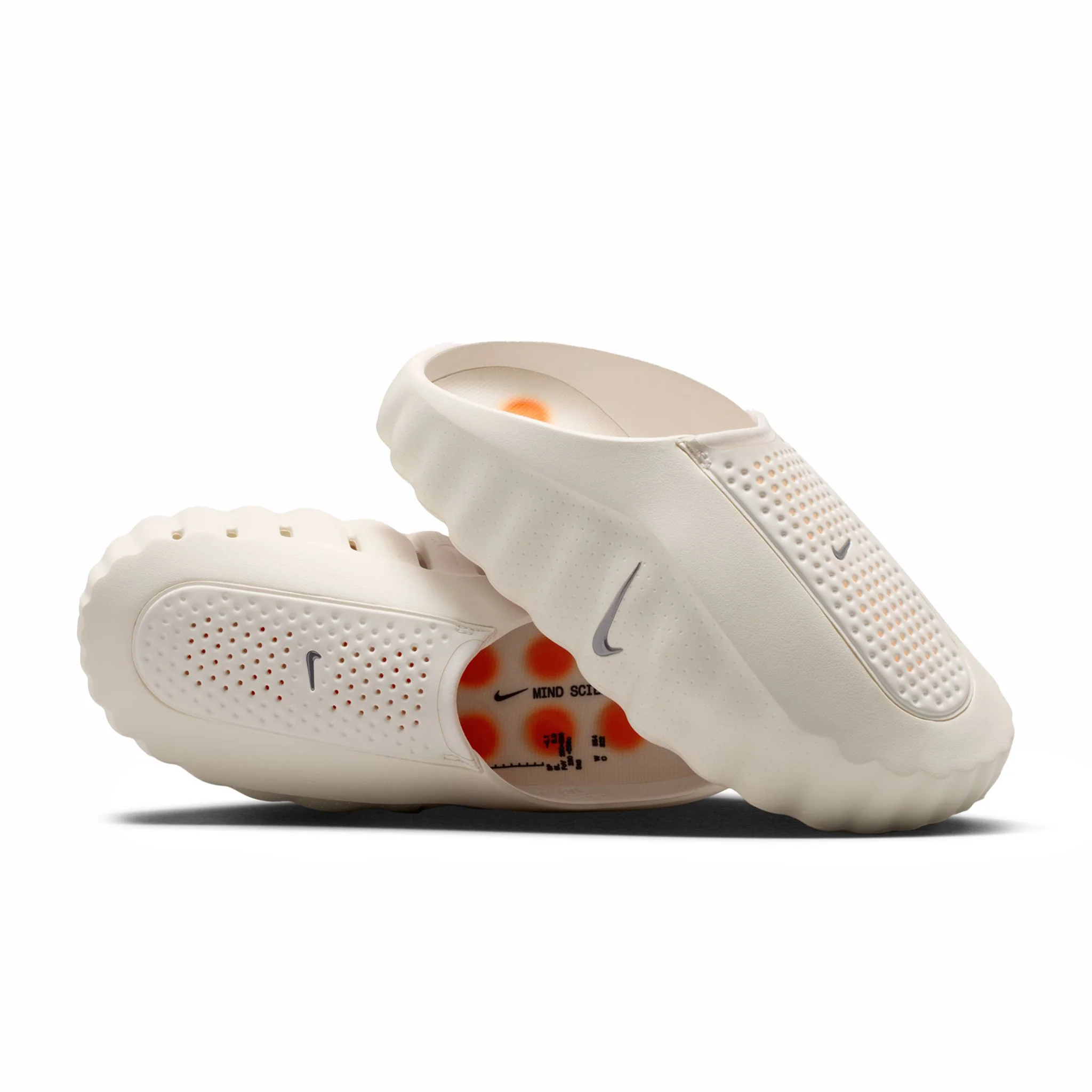 Nike Men's Nike Mind 001 Pregame Mules (Sail/Metallic Platinum-Hyper Crimson-Black) - Image 2