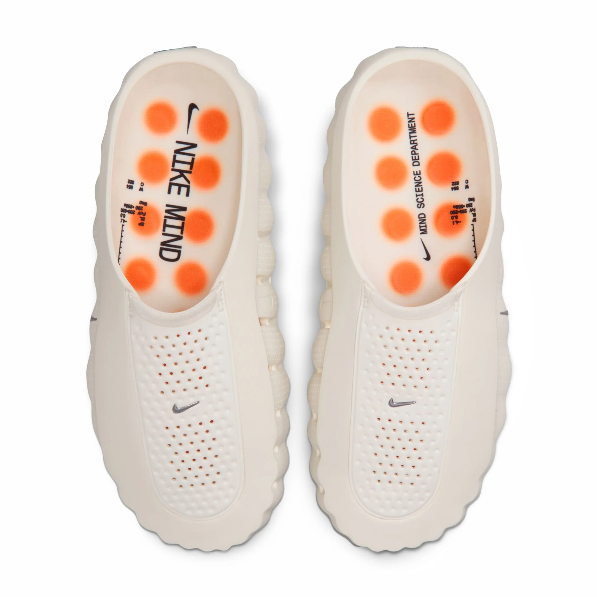 Nike Men's Nike Mind 001 Pregame Mules (Sail/Metallic Platinum-Hyper Crimson-Black) - Image 3
