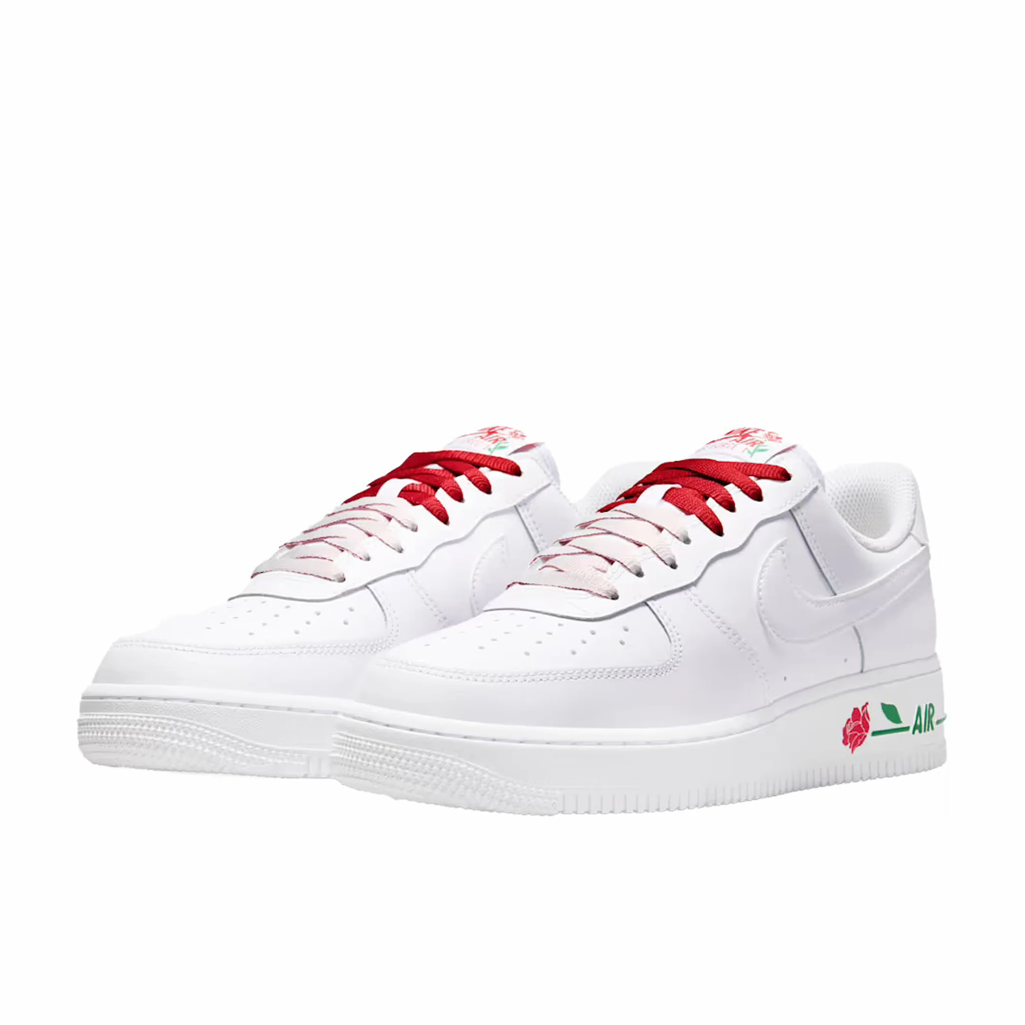 Nike Women's Air Force 1 '07 SE (White/White-Sport Red-Pine Green) - Image 2