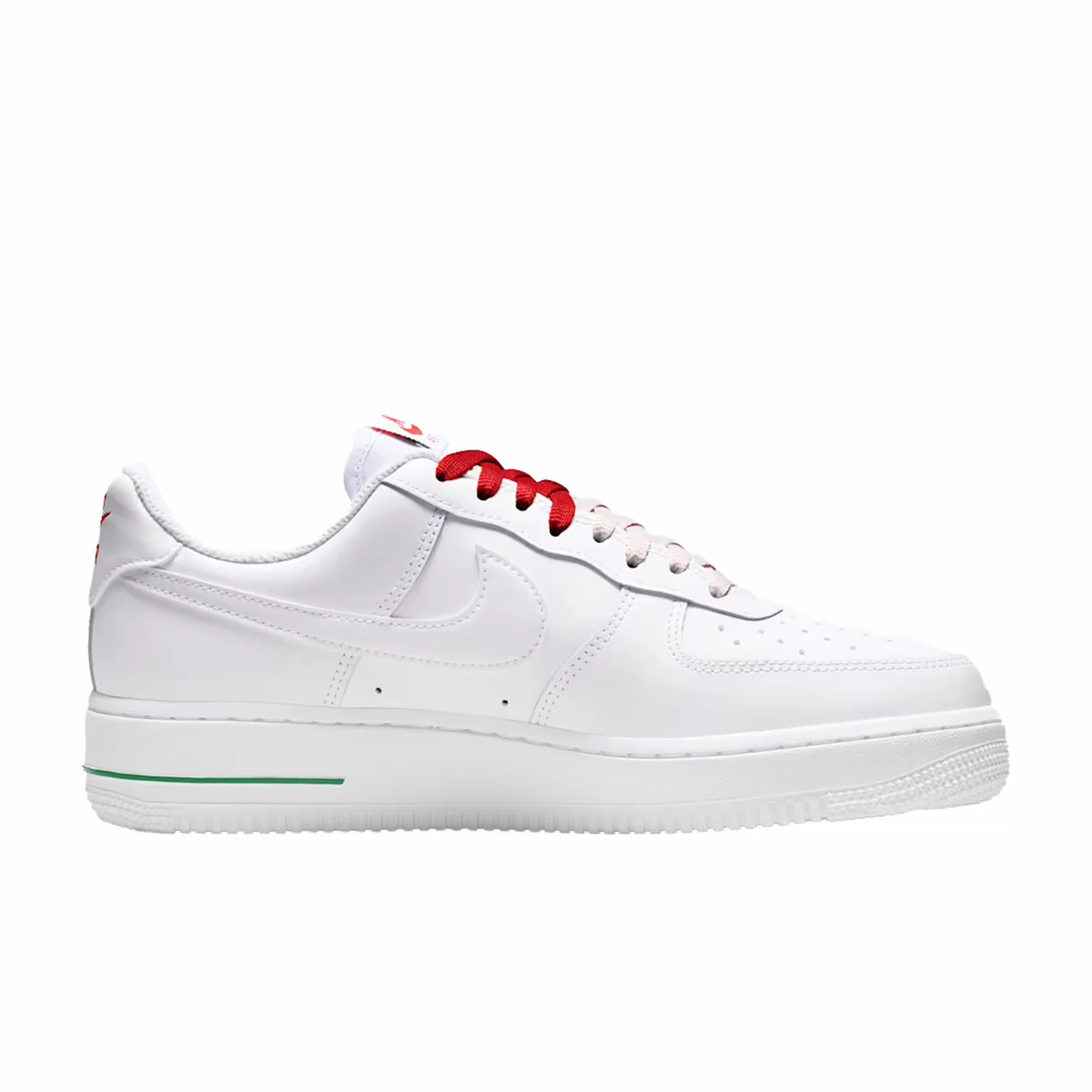 Nike Women's Air Force 1 '07 SE (White/White-Sport Red-Pine Green) - Image 3