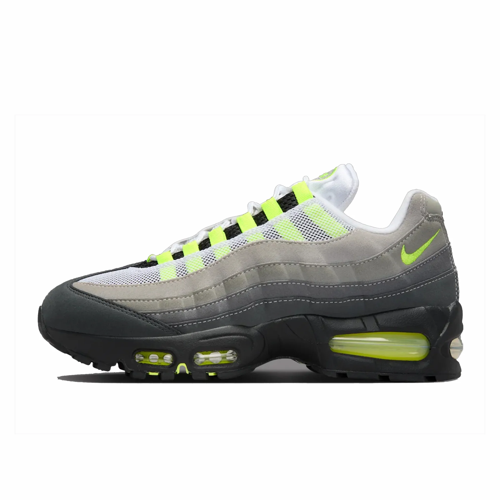 Nike Women's Air Max 95 OG “Neon” Big Bubble (Black/Cool Grey-Neon Yellow) - Image 2