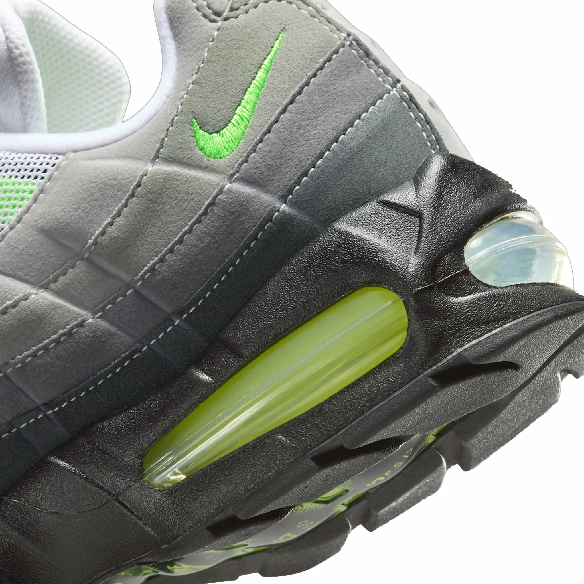 Nike Women's Air Max 95 OG “Neon” Big Bubble (Black/Cool Grey-Neon Yellow) - Image 6