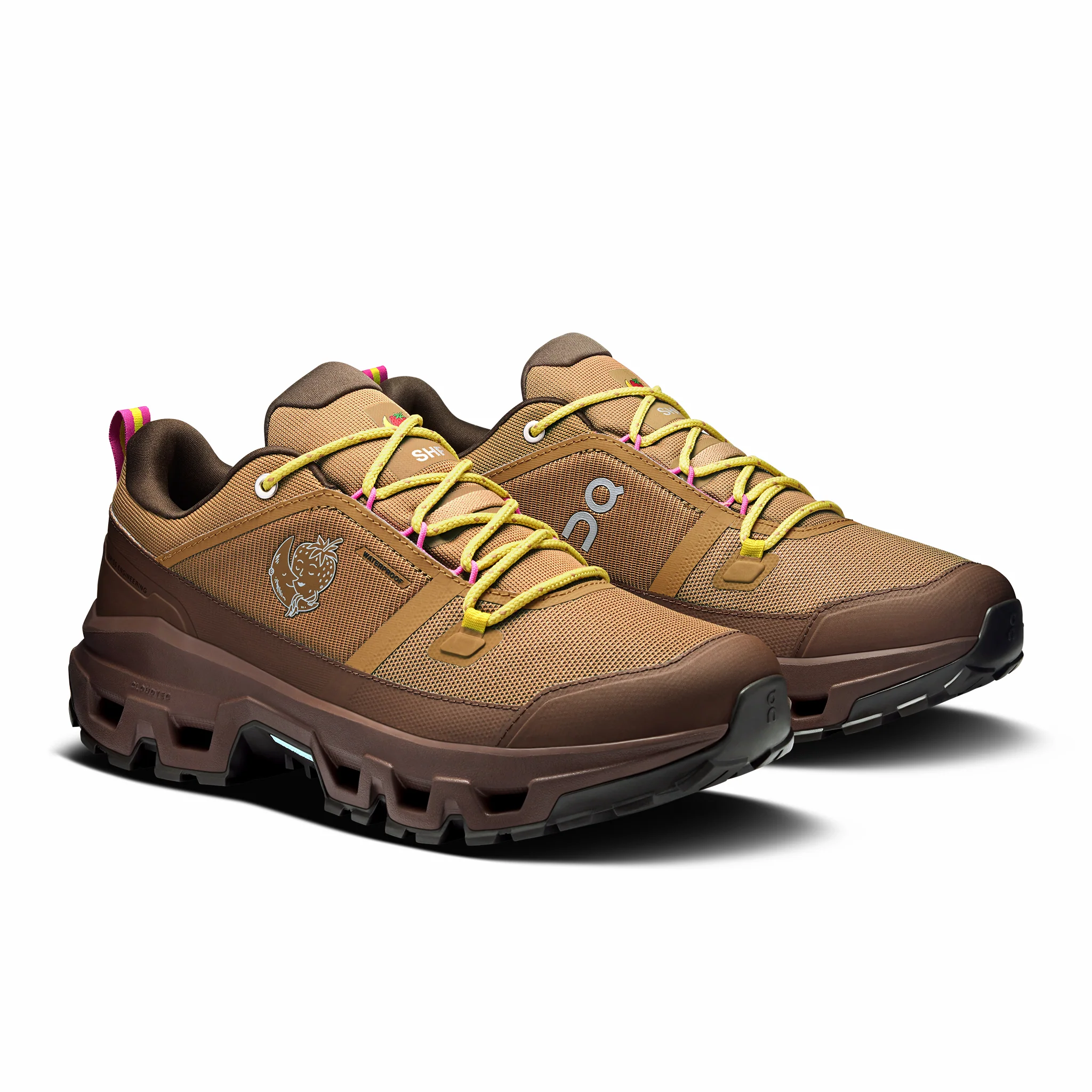 On x Sky High Farm Goods Men's Cloudrock Low WP (Sphinx/Chestnut) - Image 3