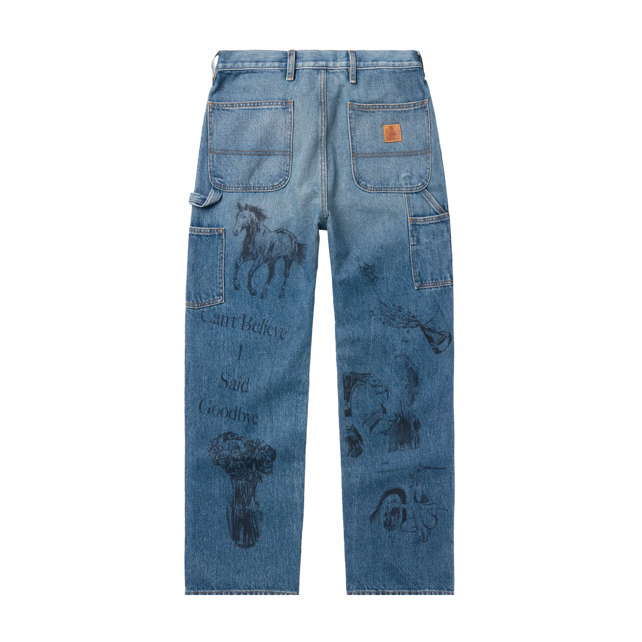 One Of These Days All Over Print Stright Fit Jeans (Indigo) - Image 2